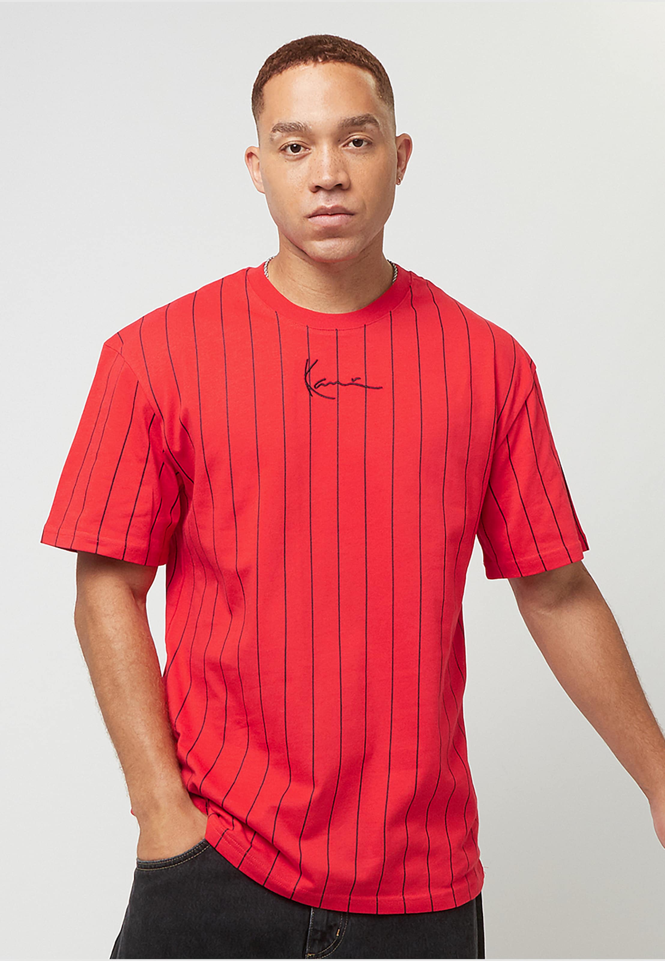 Karl Kani Small Signature Essential Pinstripe Tee