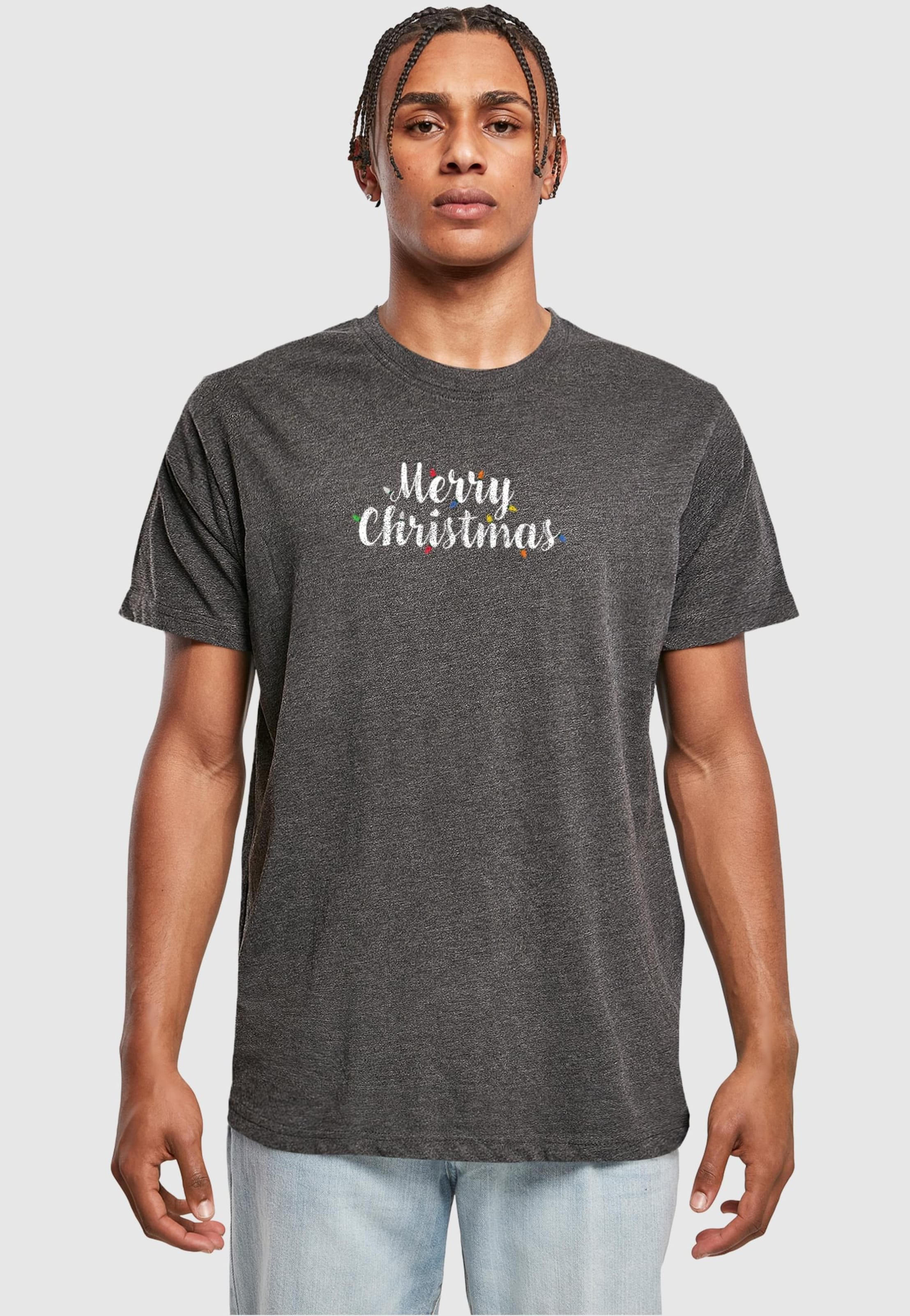 Merchcode Merry Christmas Lights T-Shirt Round Neck