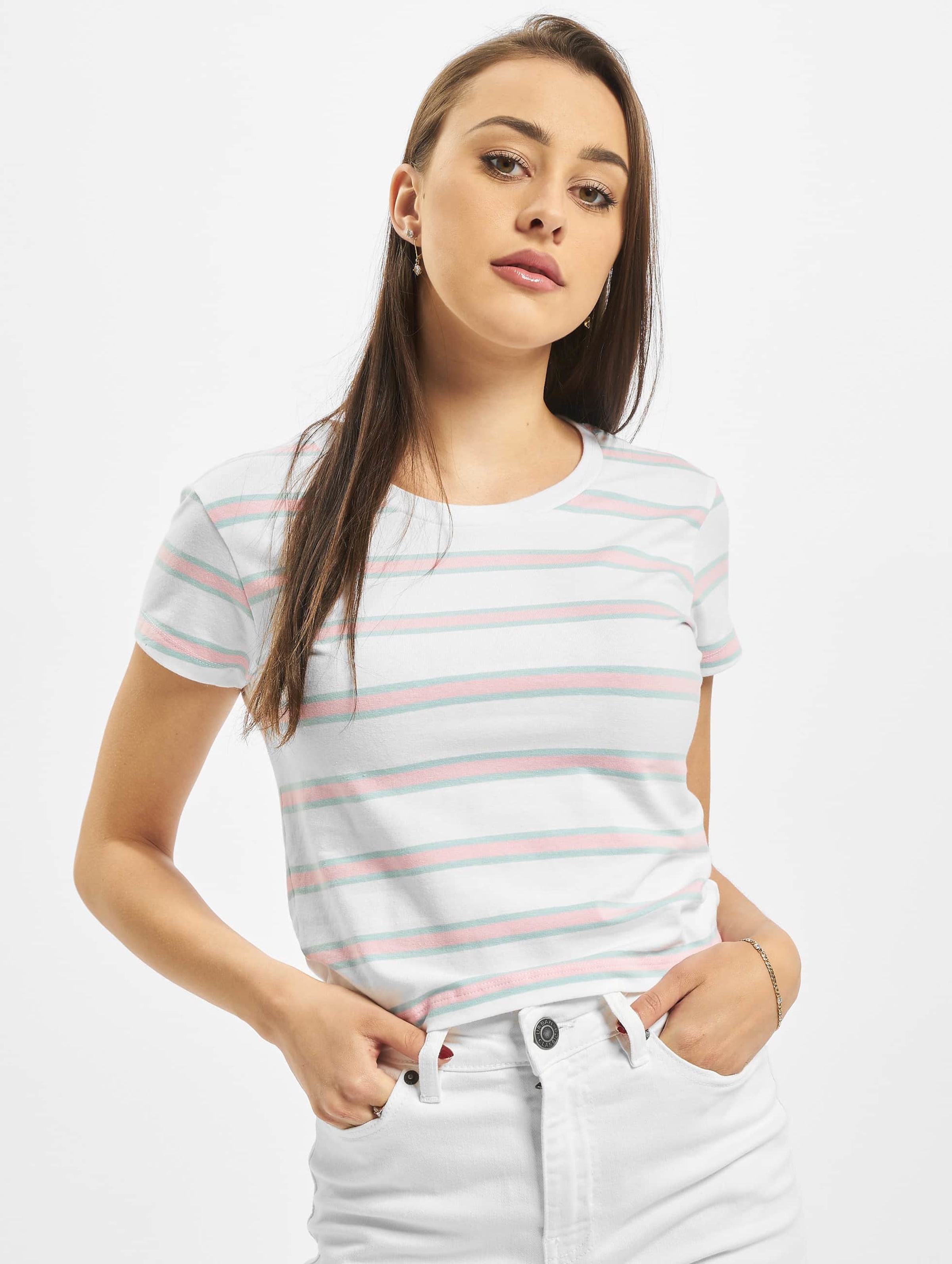 Urban Classics Ladies Stripe Cropped Tee