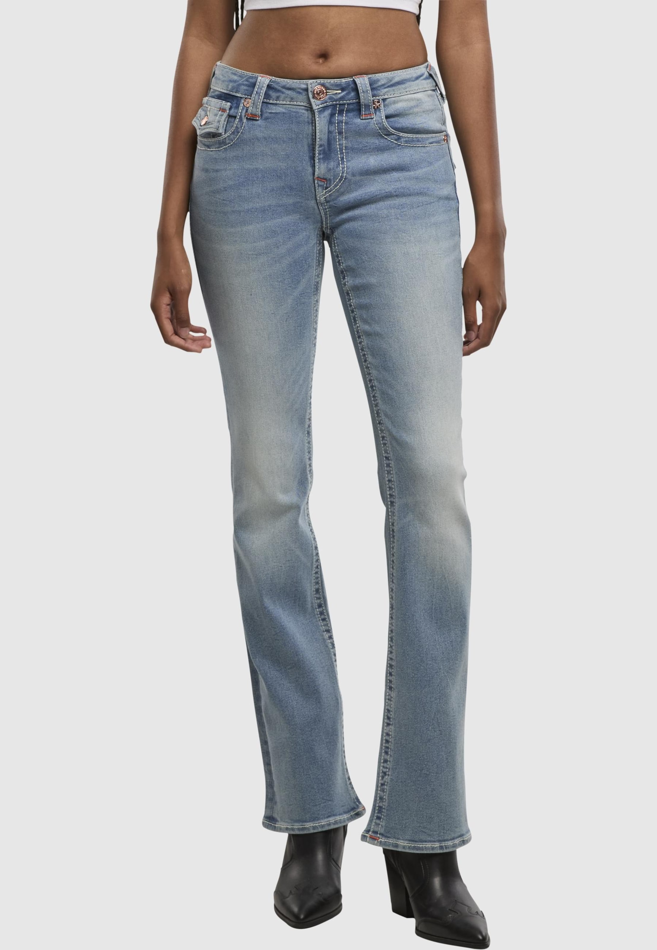 True Religion BECCA MR BOOTCUT FLAP BIG T