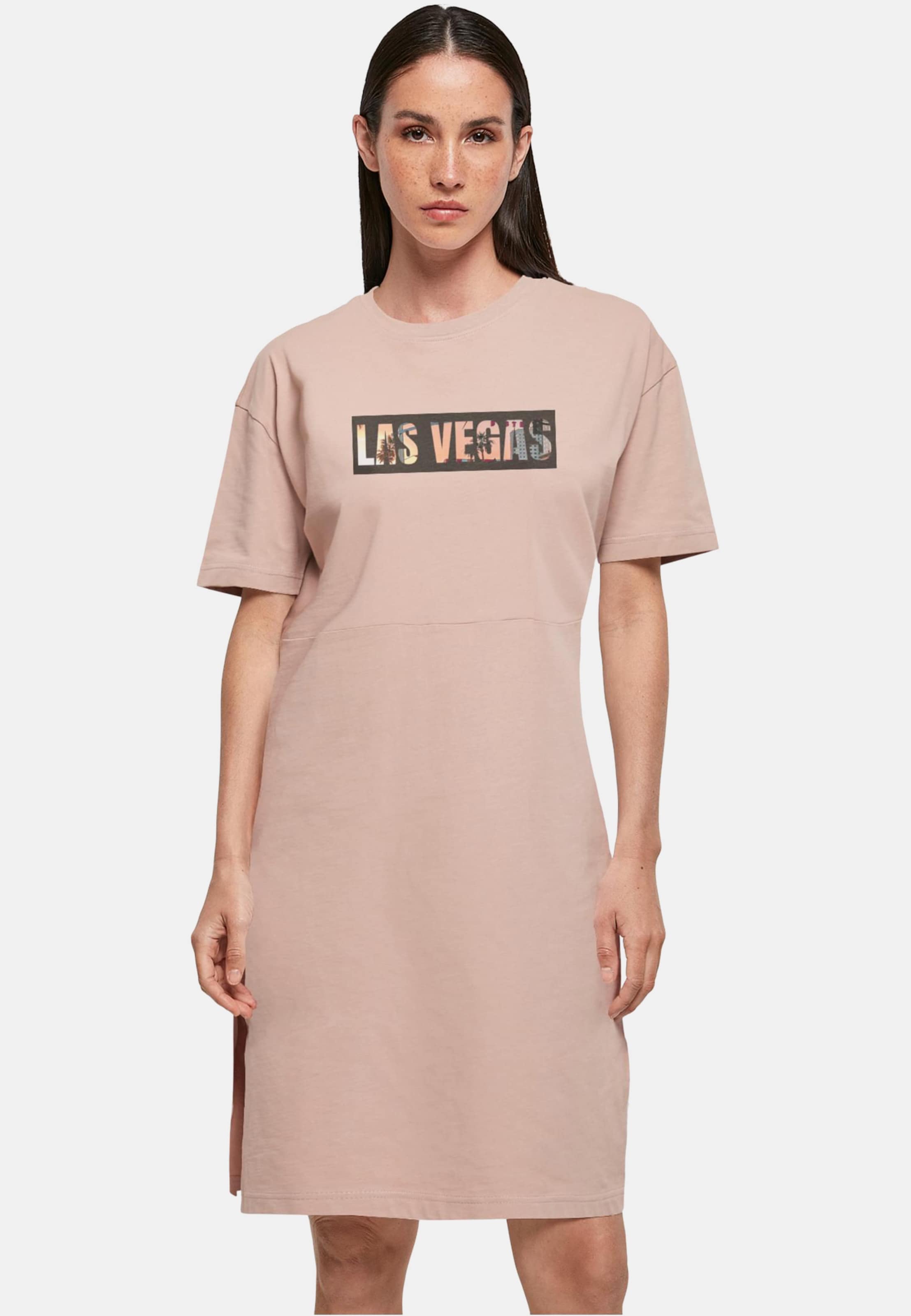 Merchcode Ladies Las Vegas Essentials Oversized Slit Tee Dress