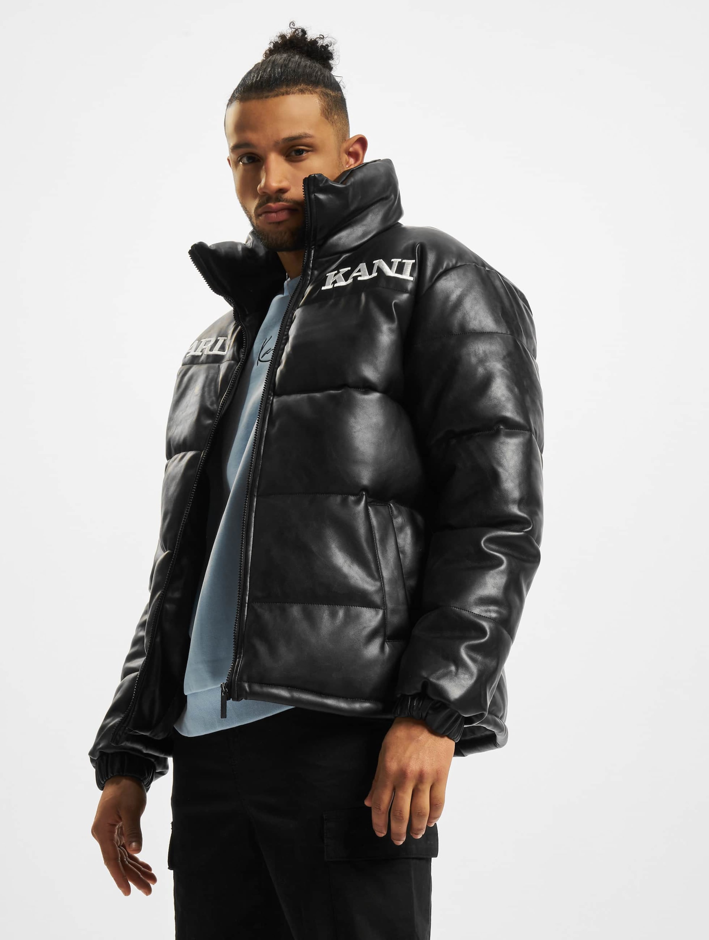 Karl Kani Retro Fake Leather Puffer Jacket