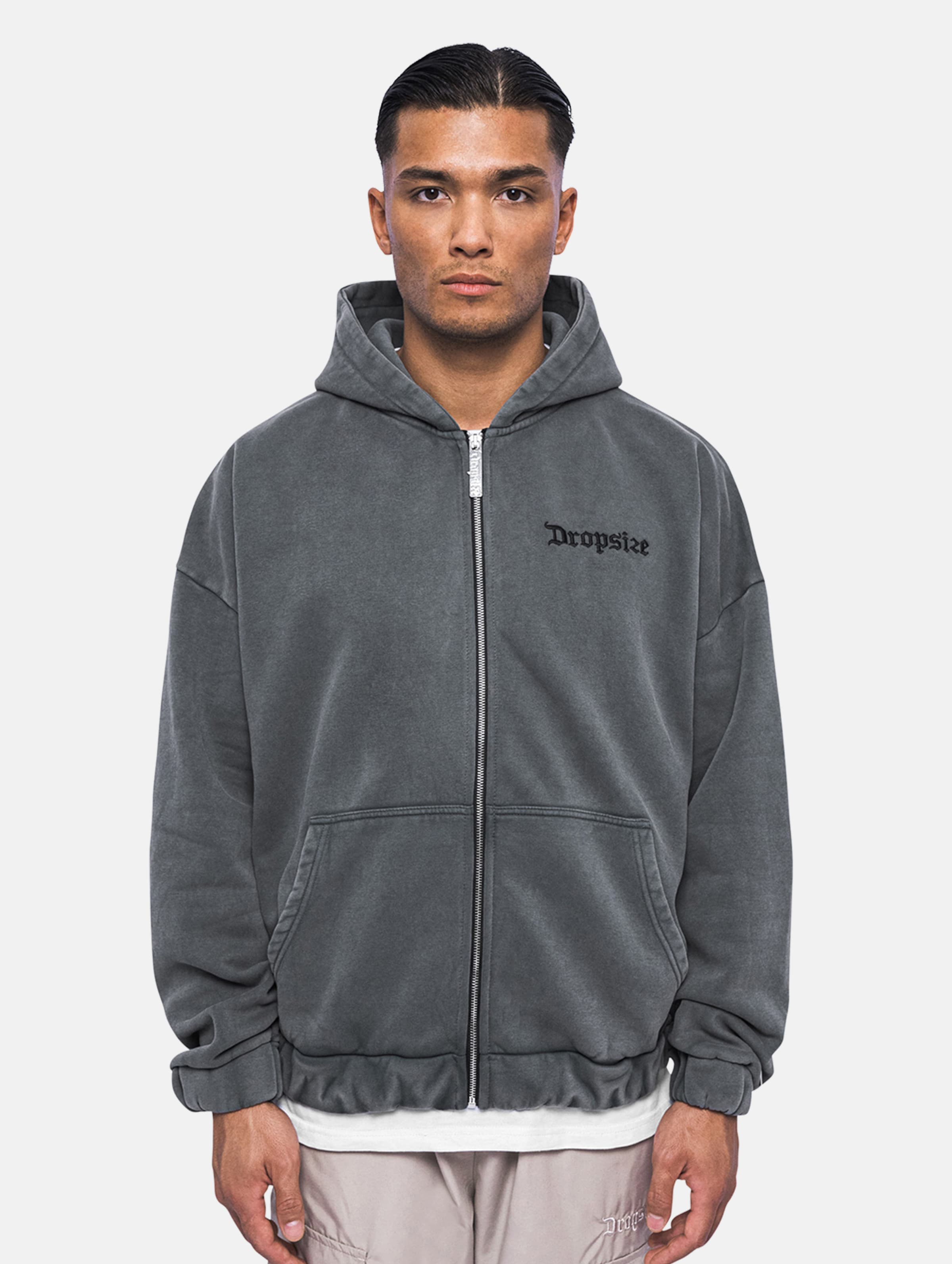 Dropsize Super Heavy Blank Zip Hoodie