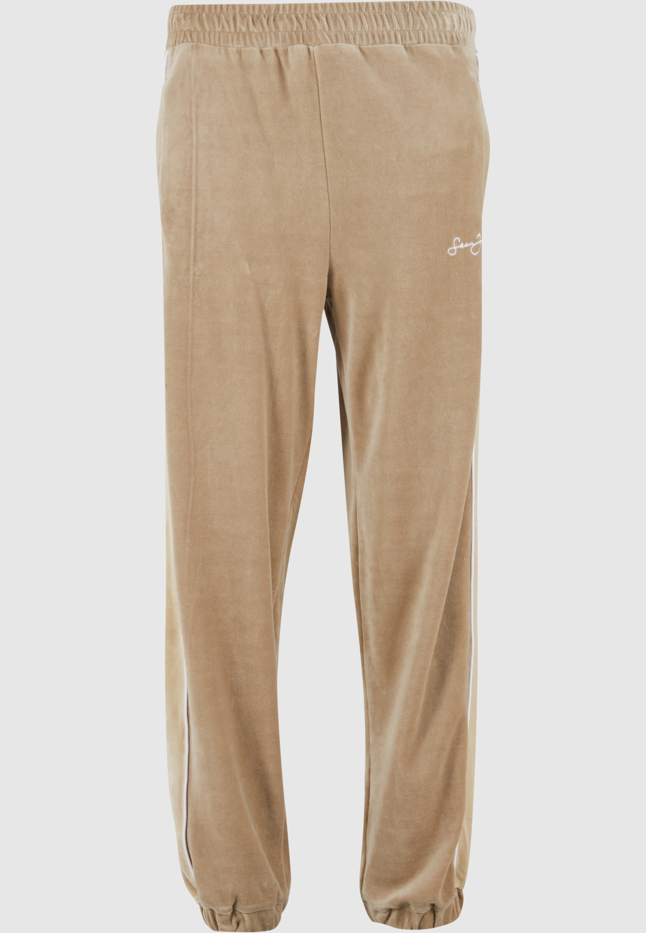 Sean John SJ Script Logo Colorblock Velours Trackpants