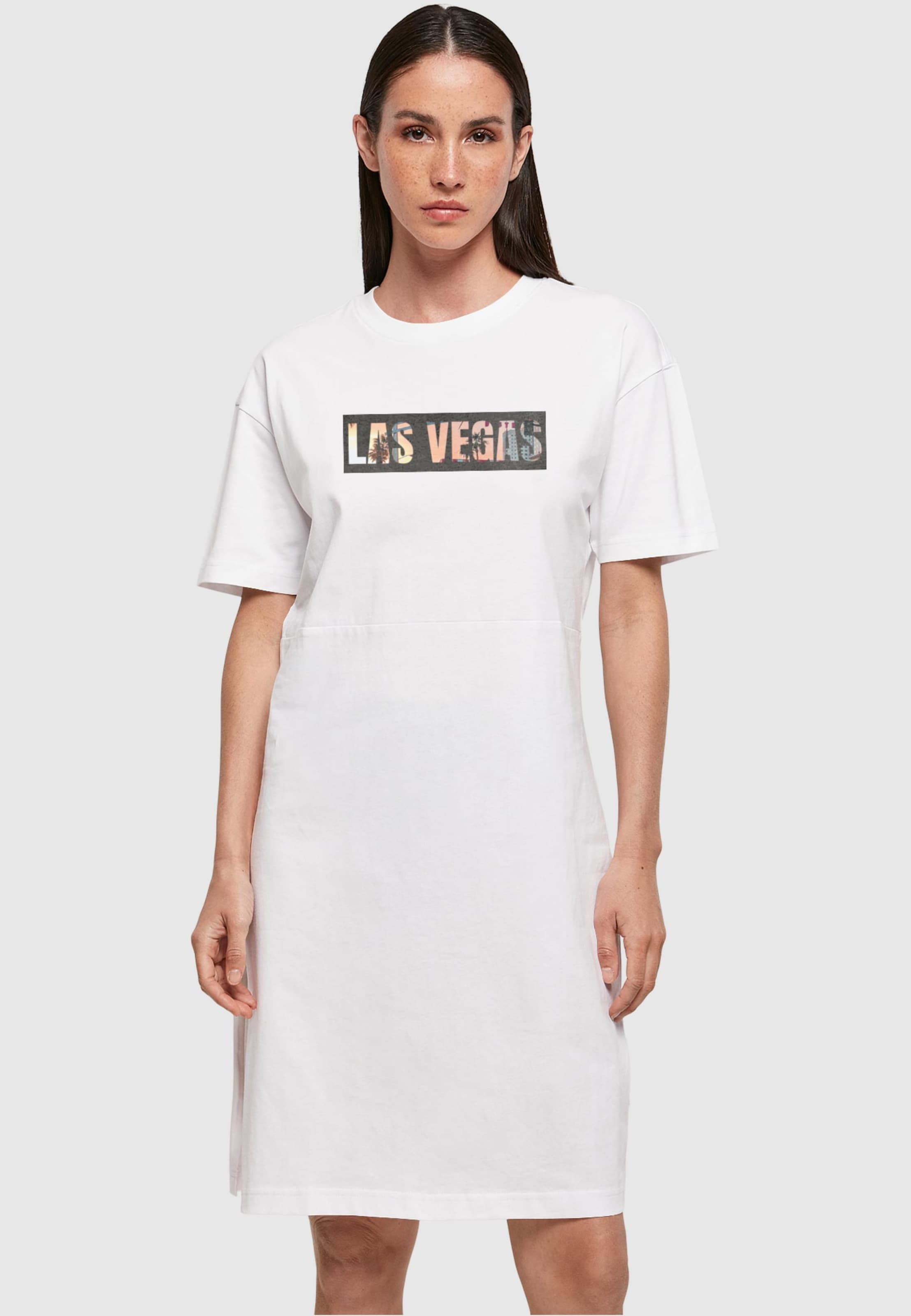 Merchcode Ladies Las Vegas Essentials Oversized Slit Tee Dress