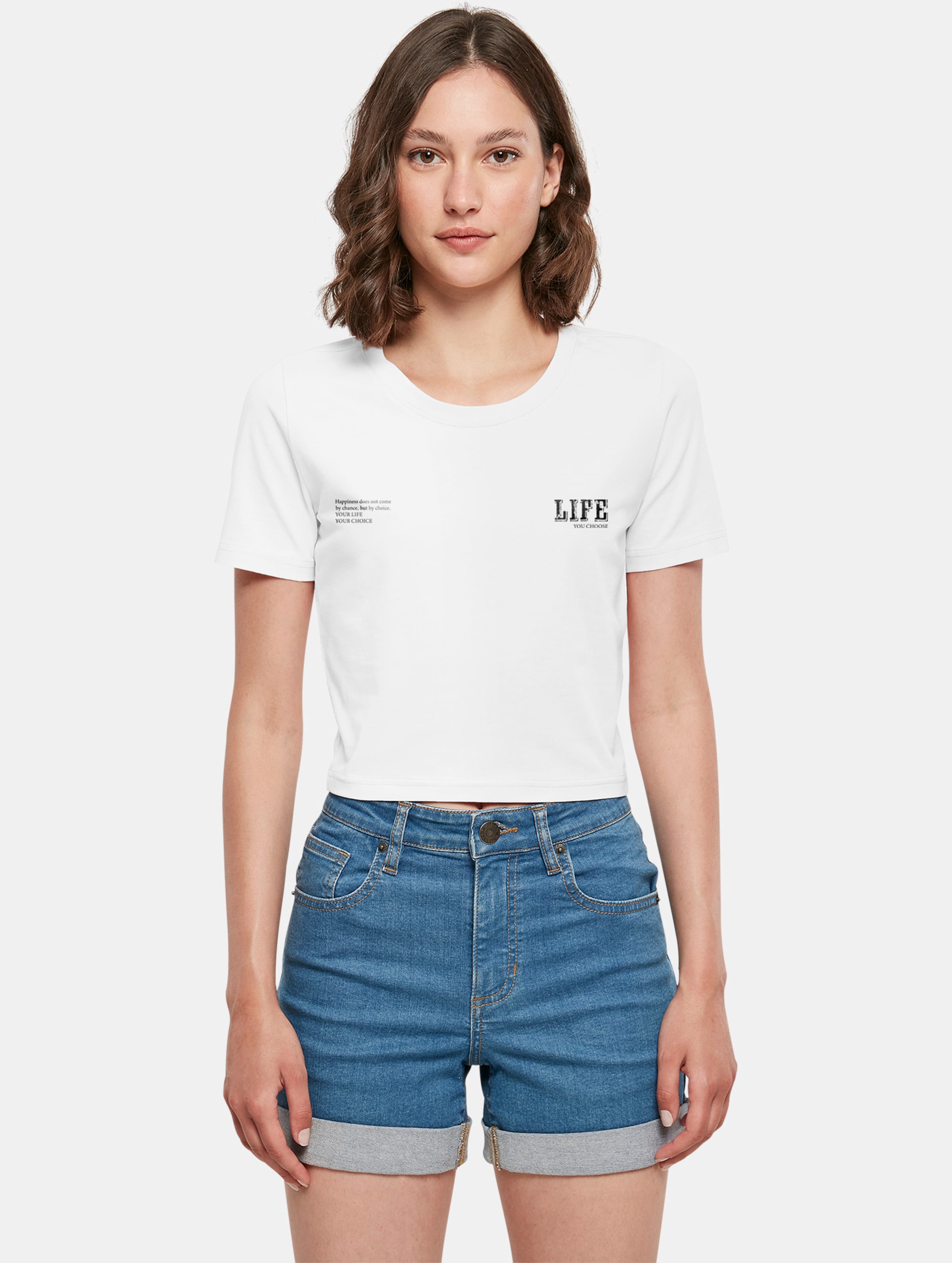 Merchcode Ladies Life Cropped Tee