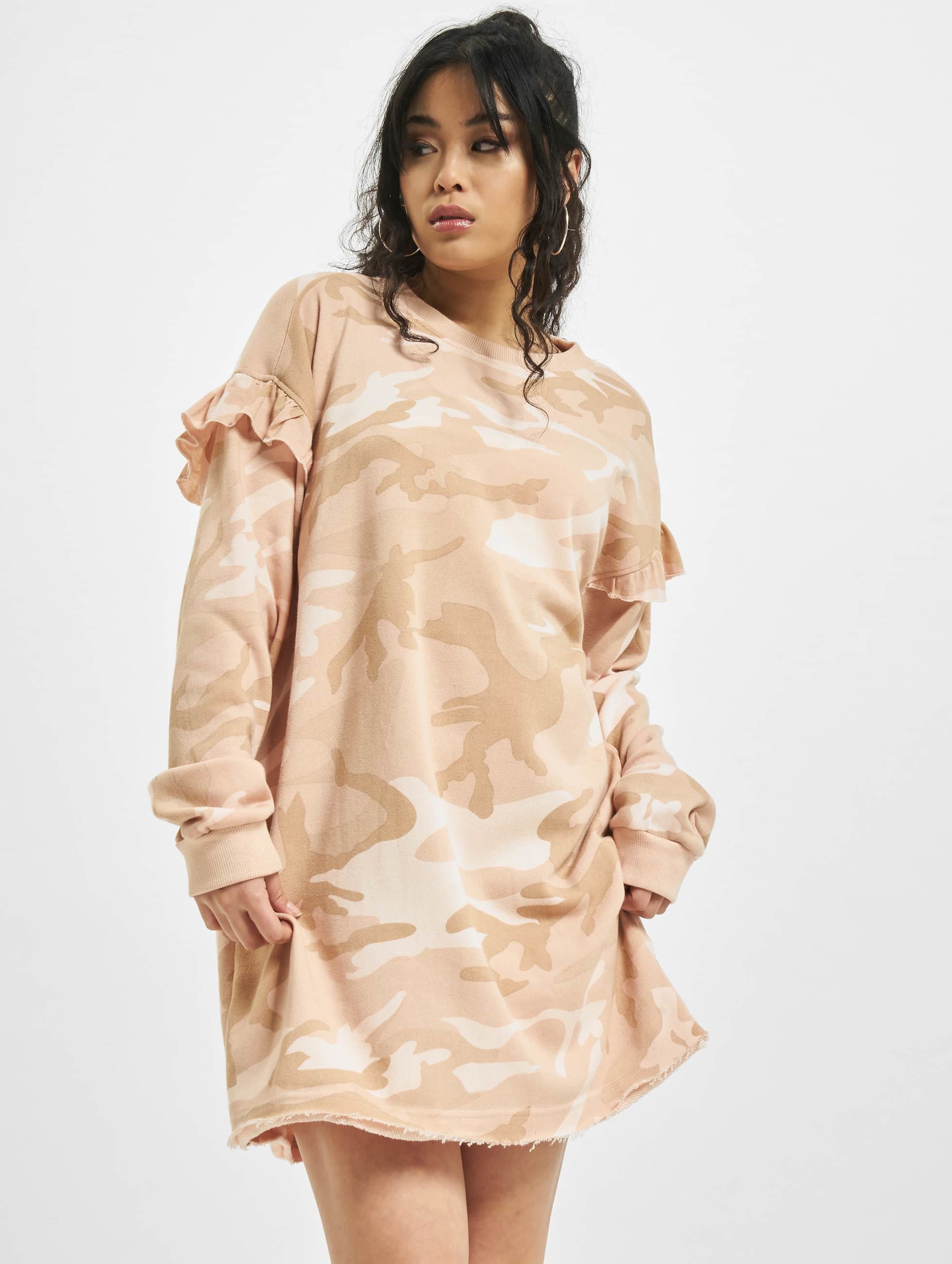 Urban Classics Ladies Camo Volant Crew Dress