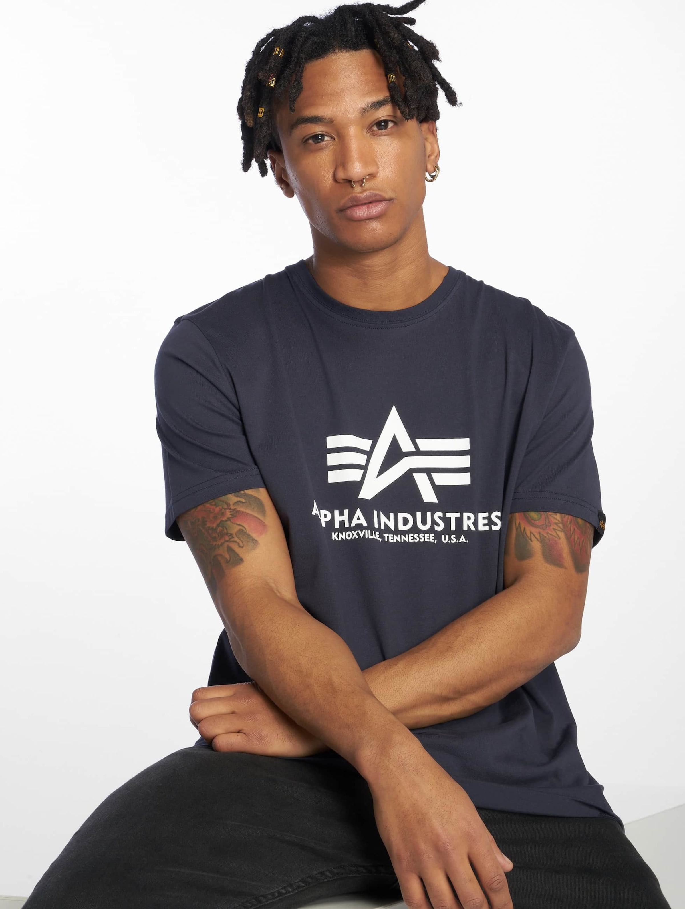 Alpha Industries Basic T-Shirt Navy (XXL
