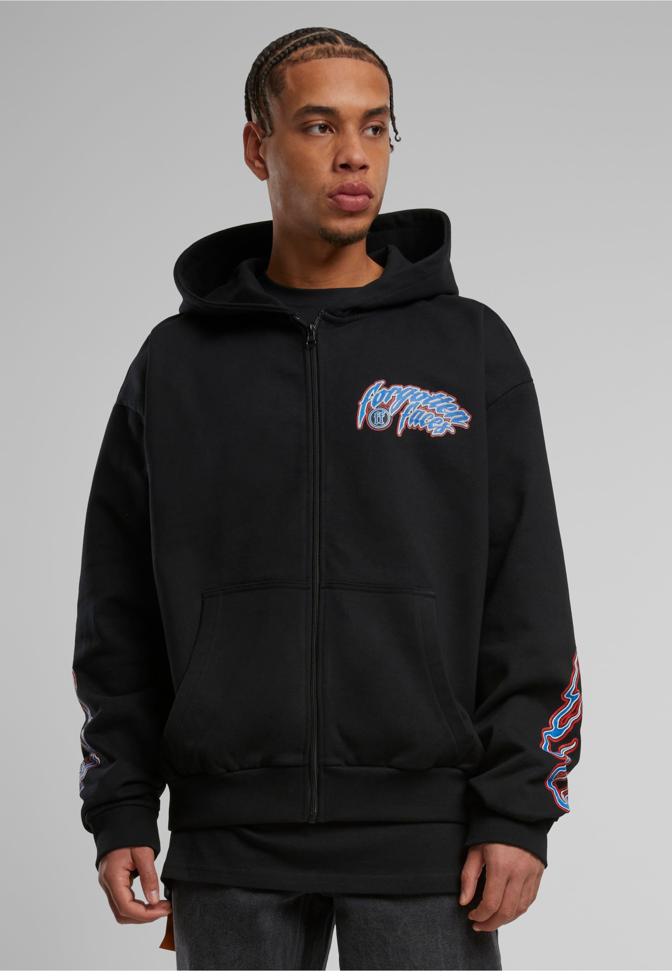 Forgotten Faces Hooded Guy Oversize Zip Hoody