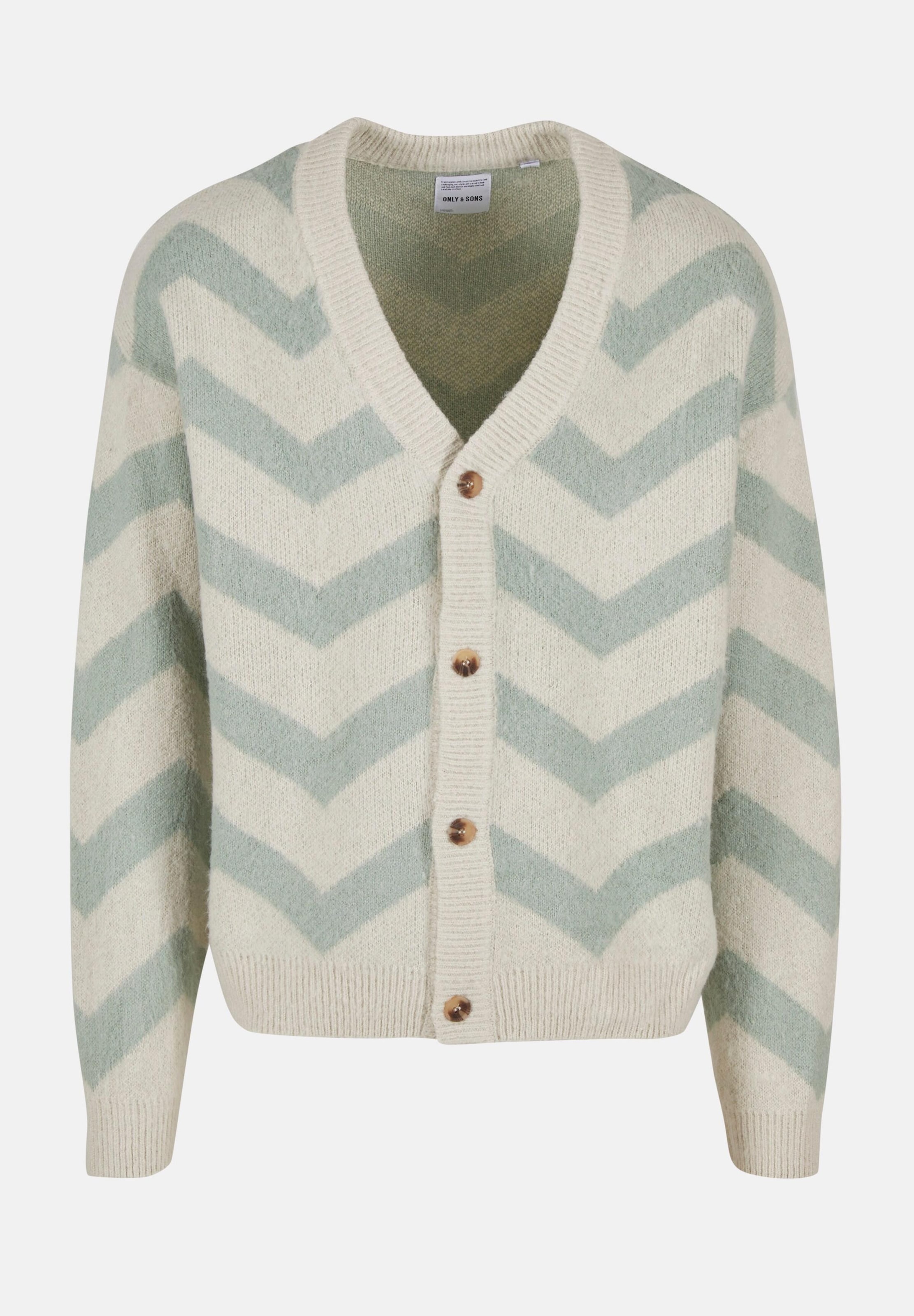 Only & Sons Ronnie Vin 7 Brushed Card Knit Strickjacke