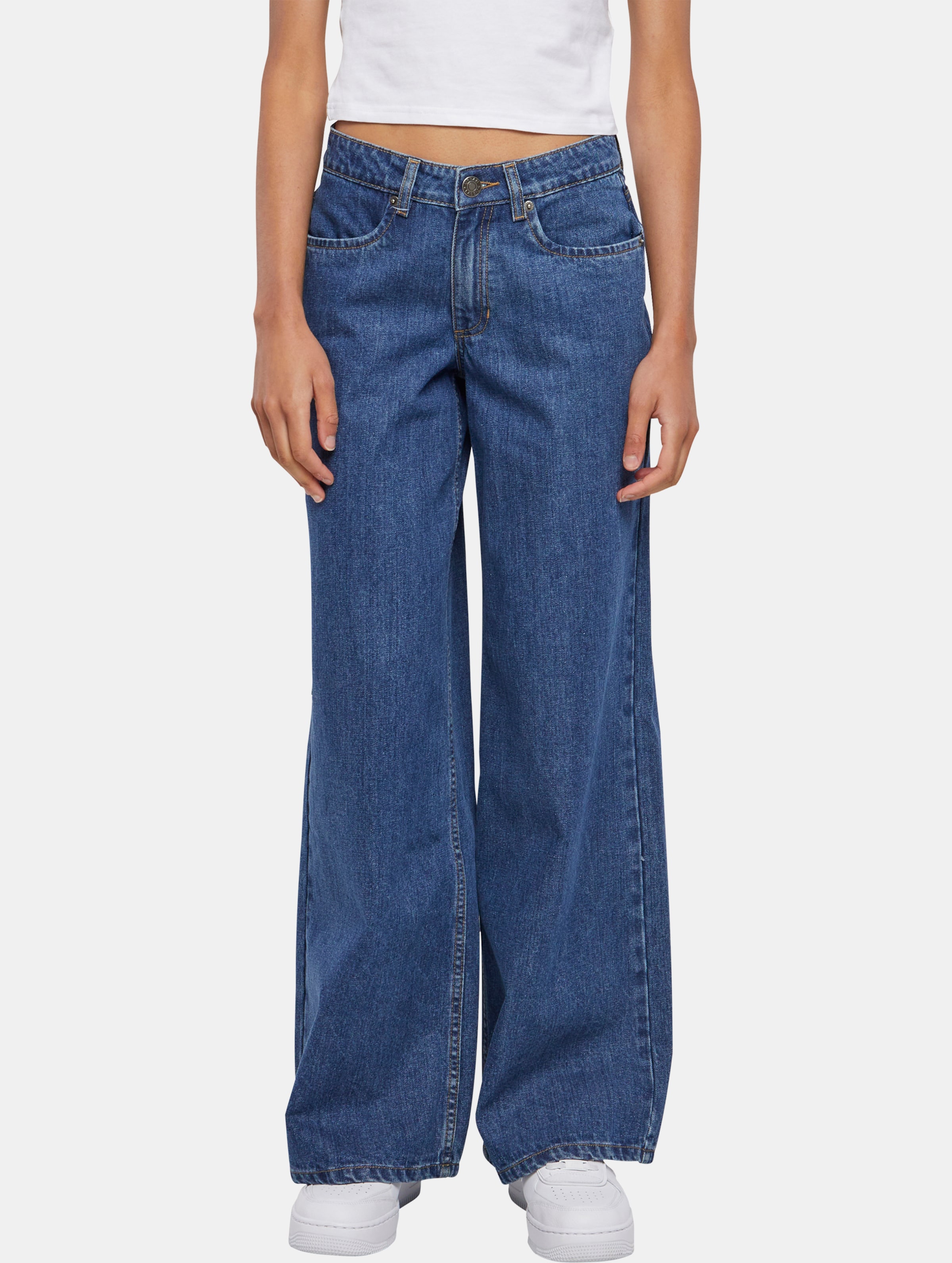 Urban Classics Ladies Mid Waist Wide Denim