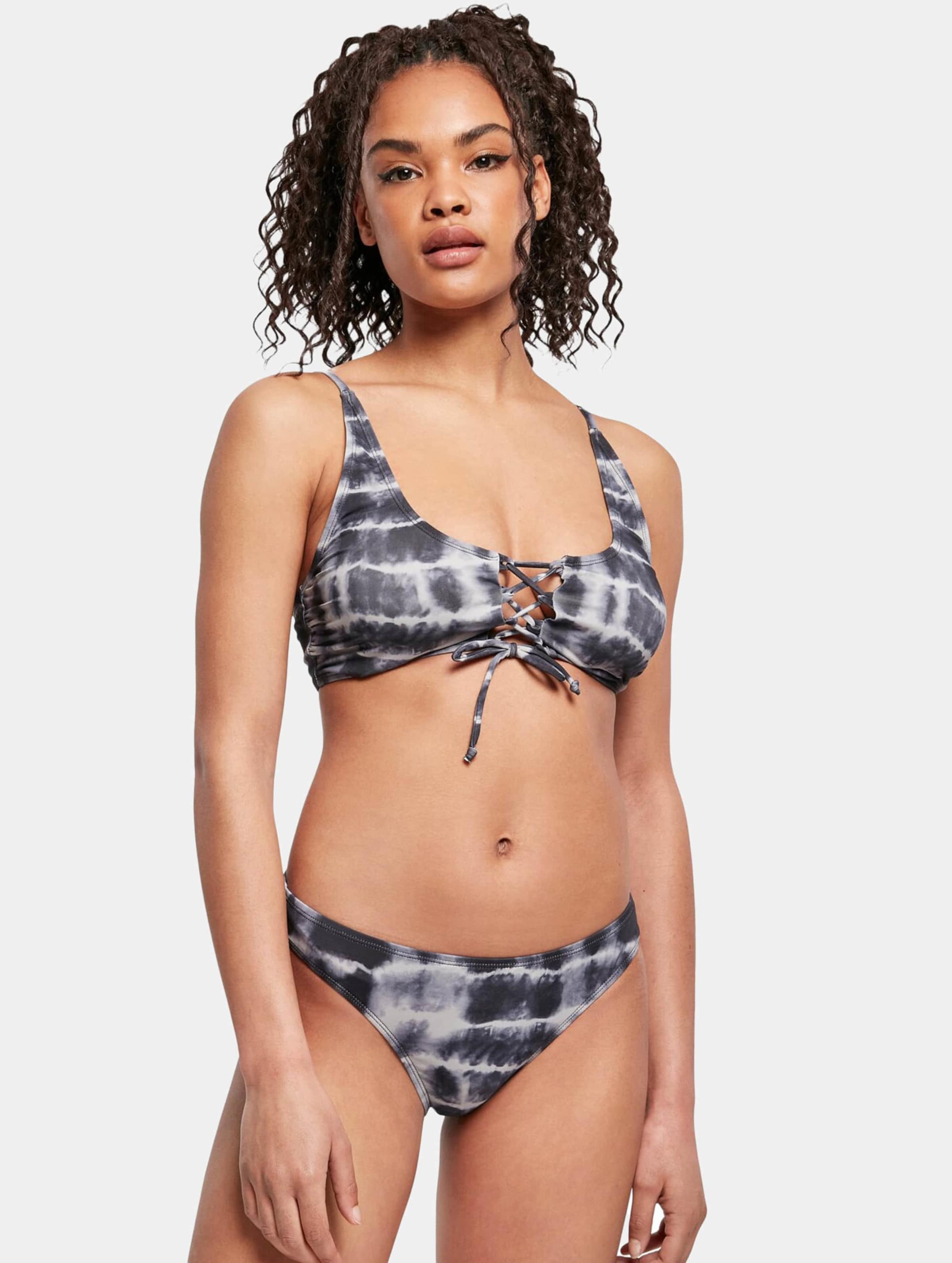 Urban Classics Ladies Lace Up Tie Dye Bikini