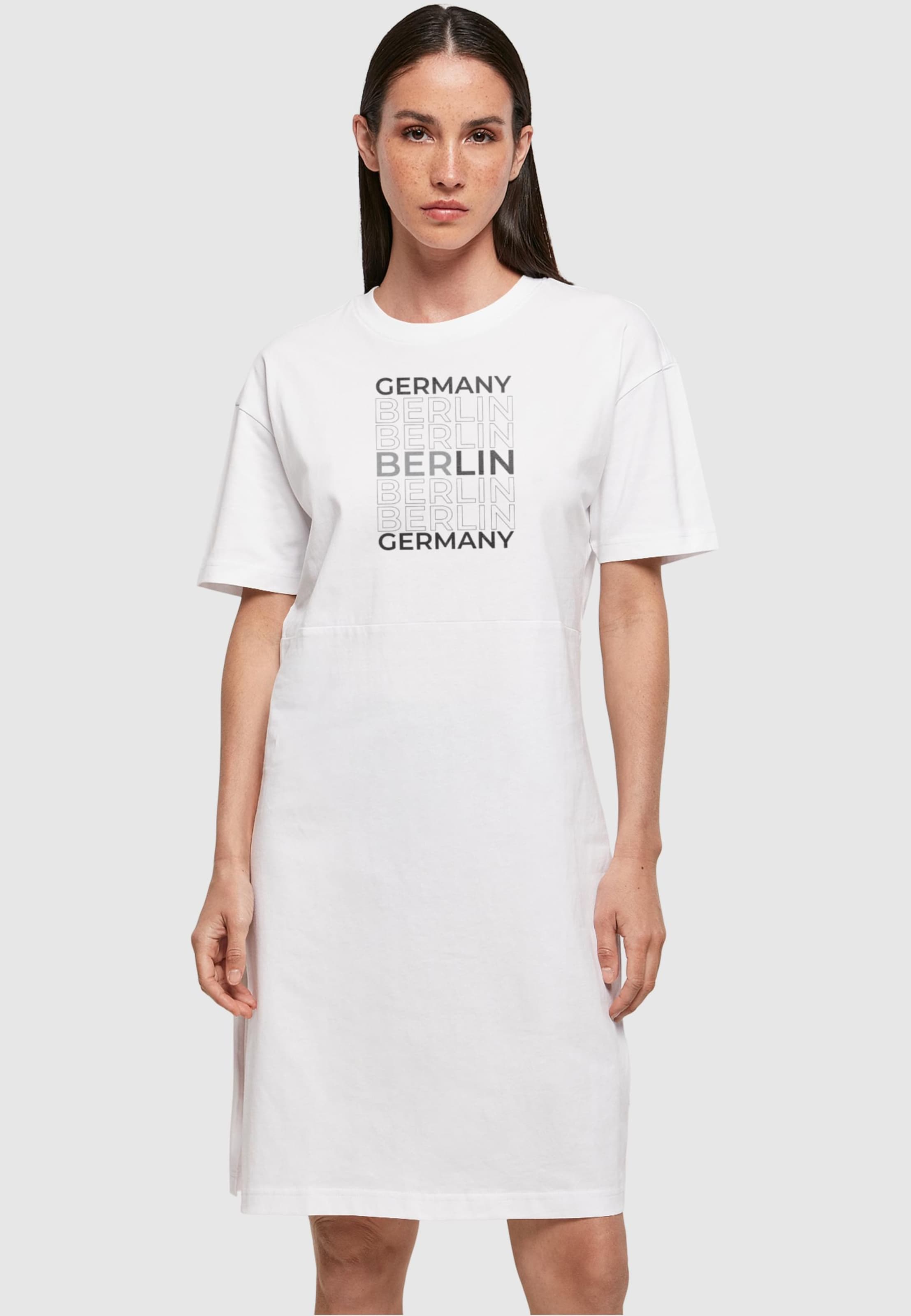 Merchcode Ladies Berlin Essentials Oversized Slit Tee Dress