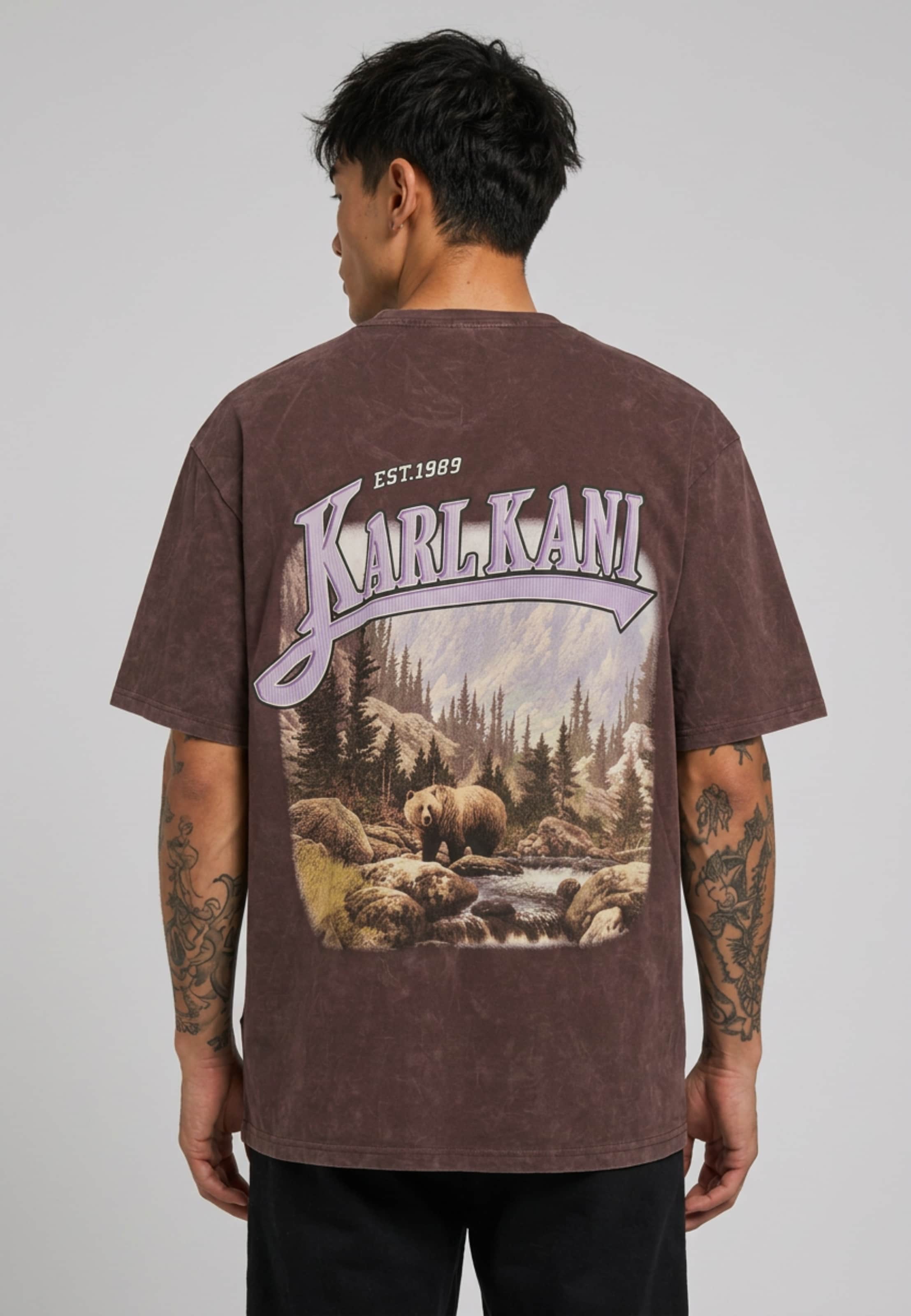 Karl Kani Small Signature Washed Heavy Jersey Landscape T-Shirt