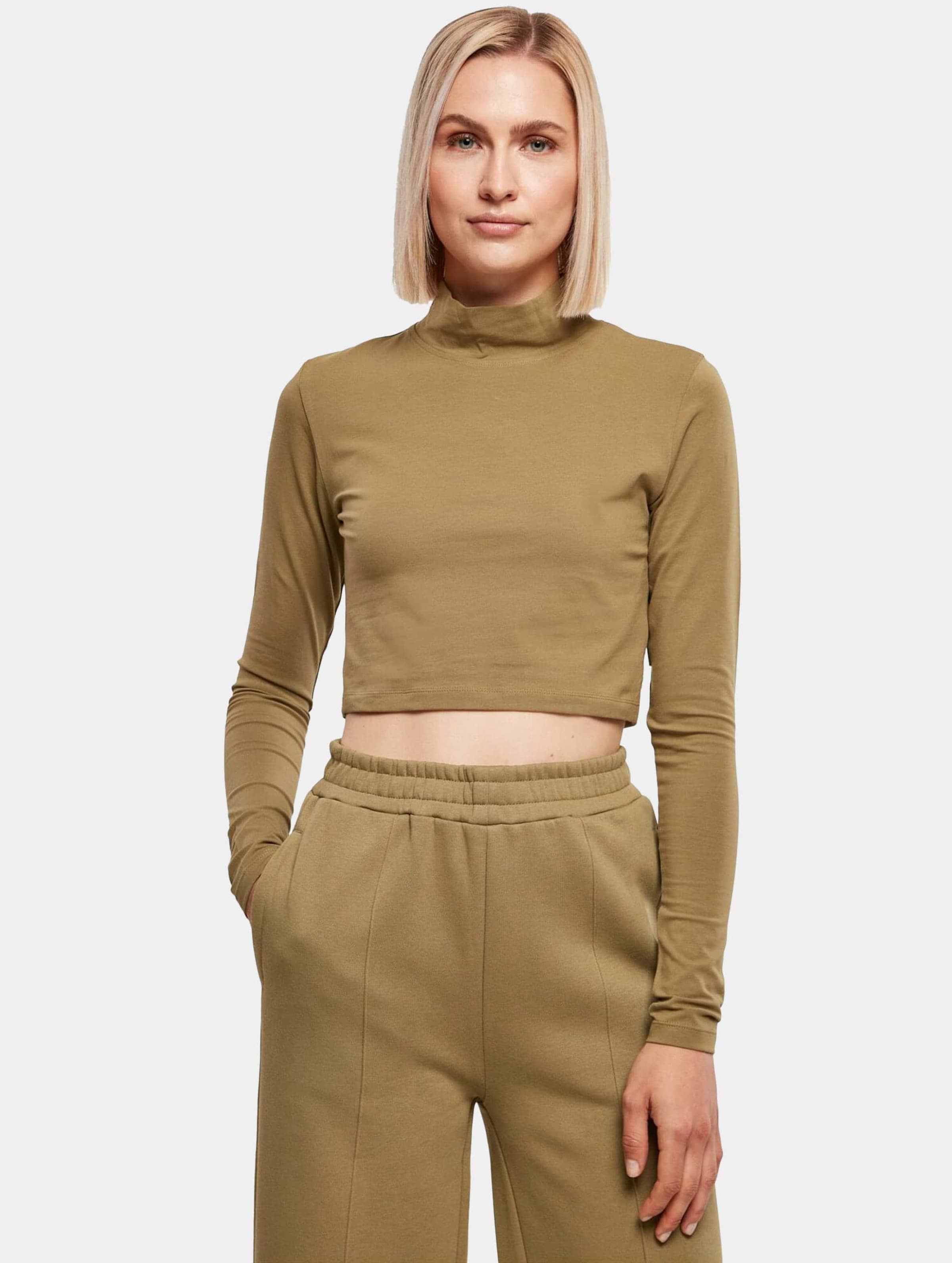Urban Classics Ladies Organic Cropped Turtelneck Longsleeve