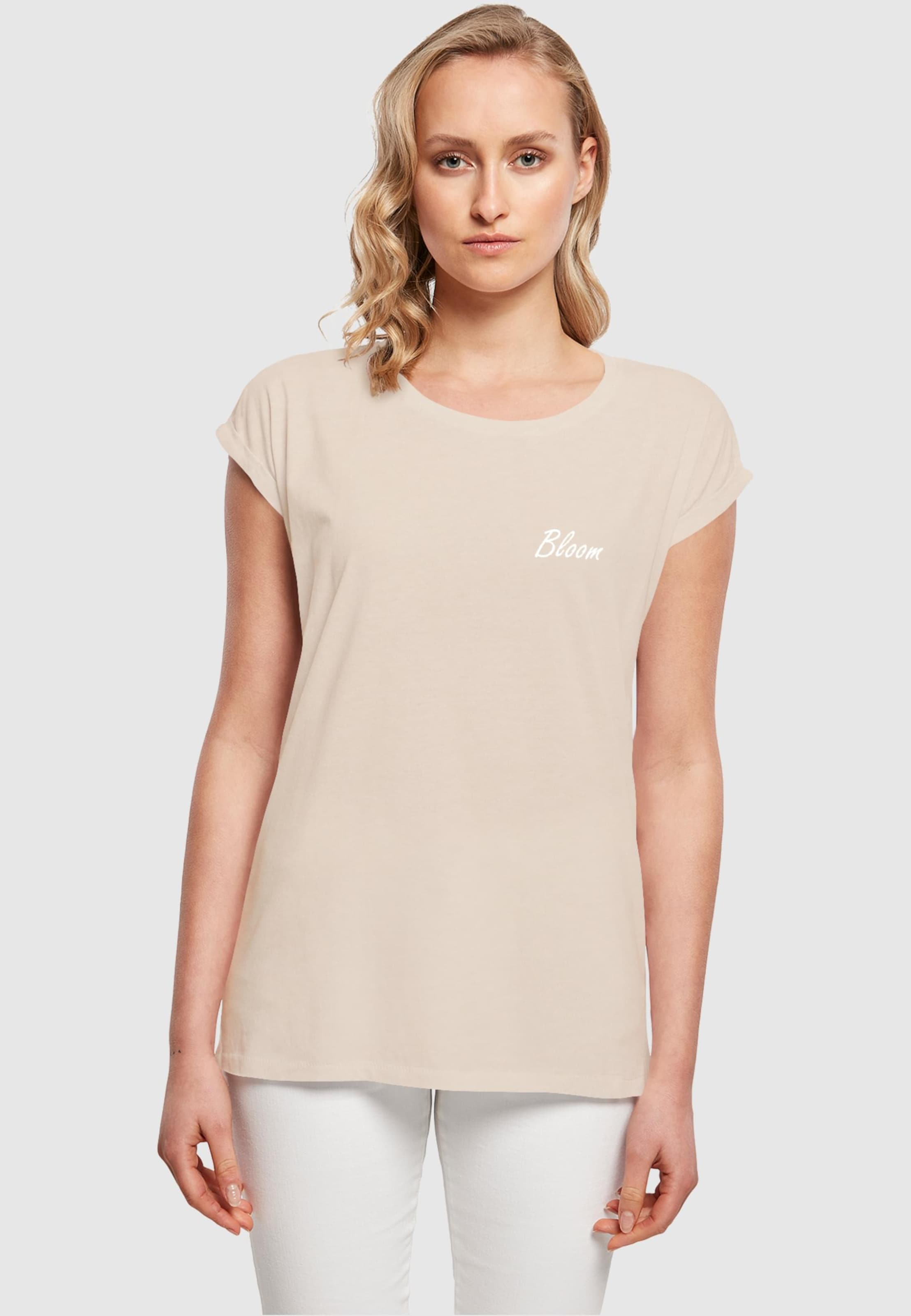 Merchcode Ladies Flowers Bloom Extended Shoulder Tee