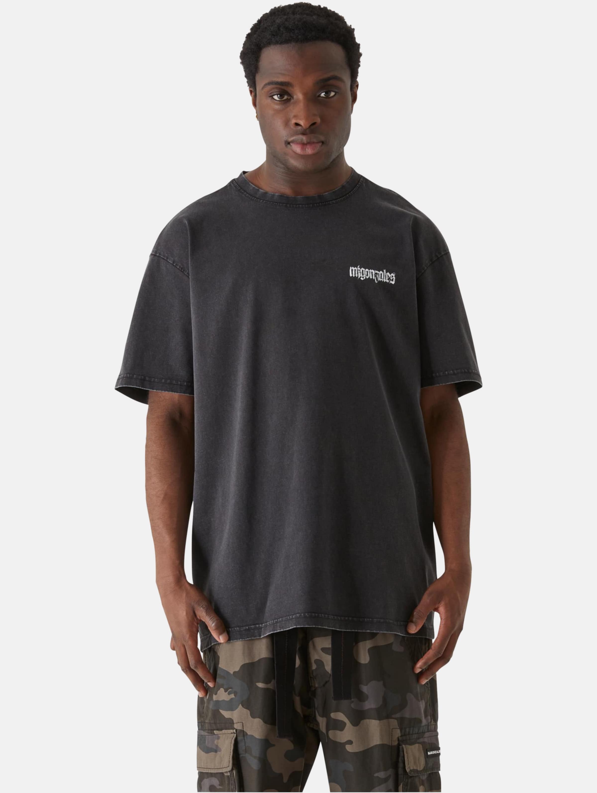 MJ Gonzales Heavy Oversized Acid Washed Tee - Savage Leopard