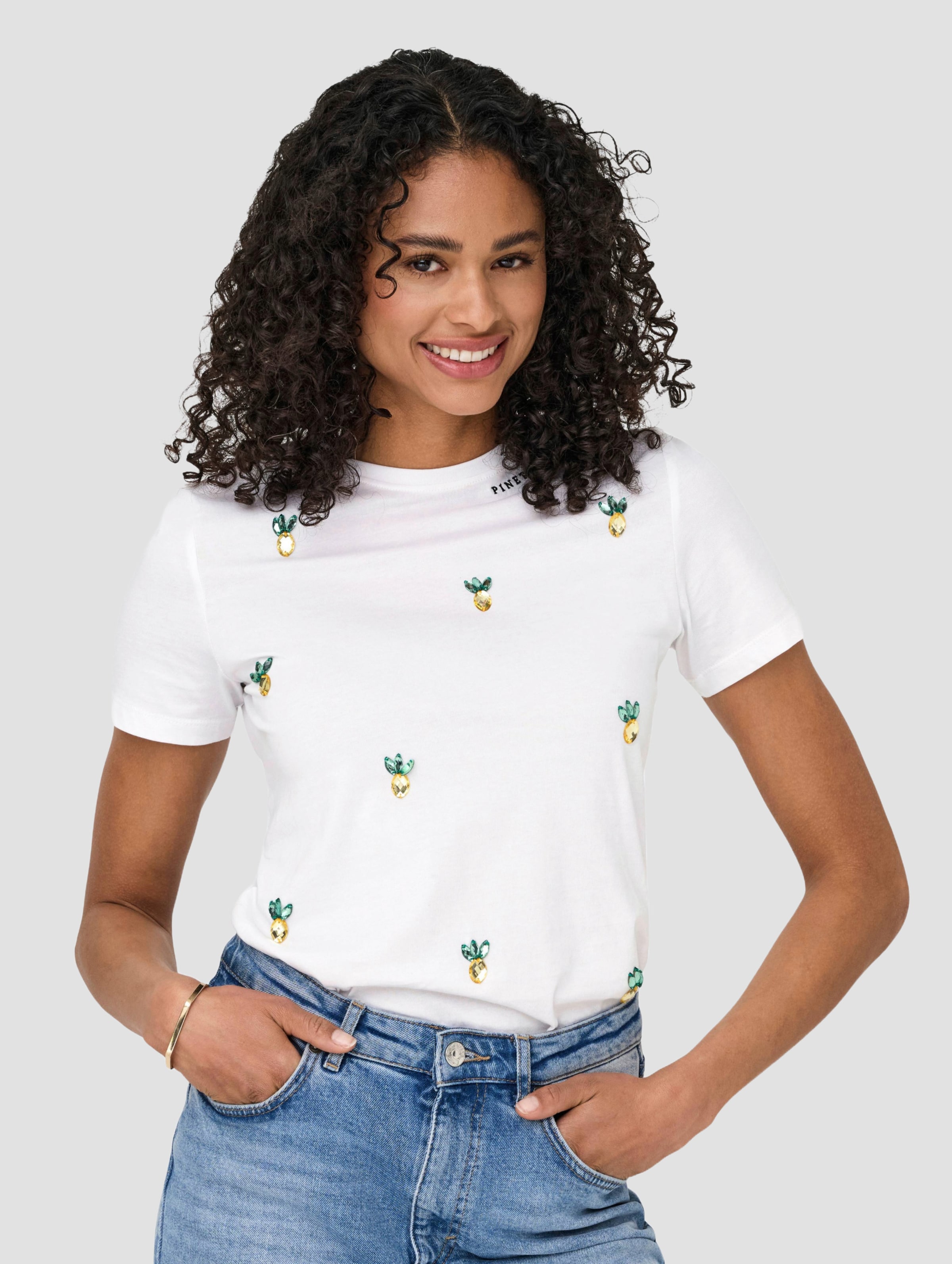 Only ONLKITA LIFE REG S/S PINEAPPLE TOP JRS