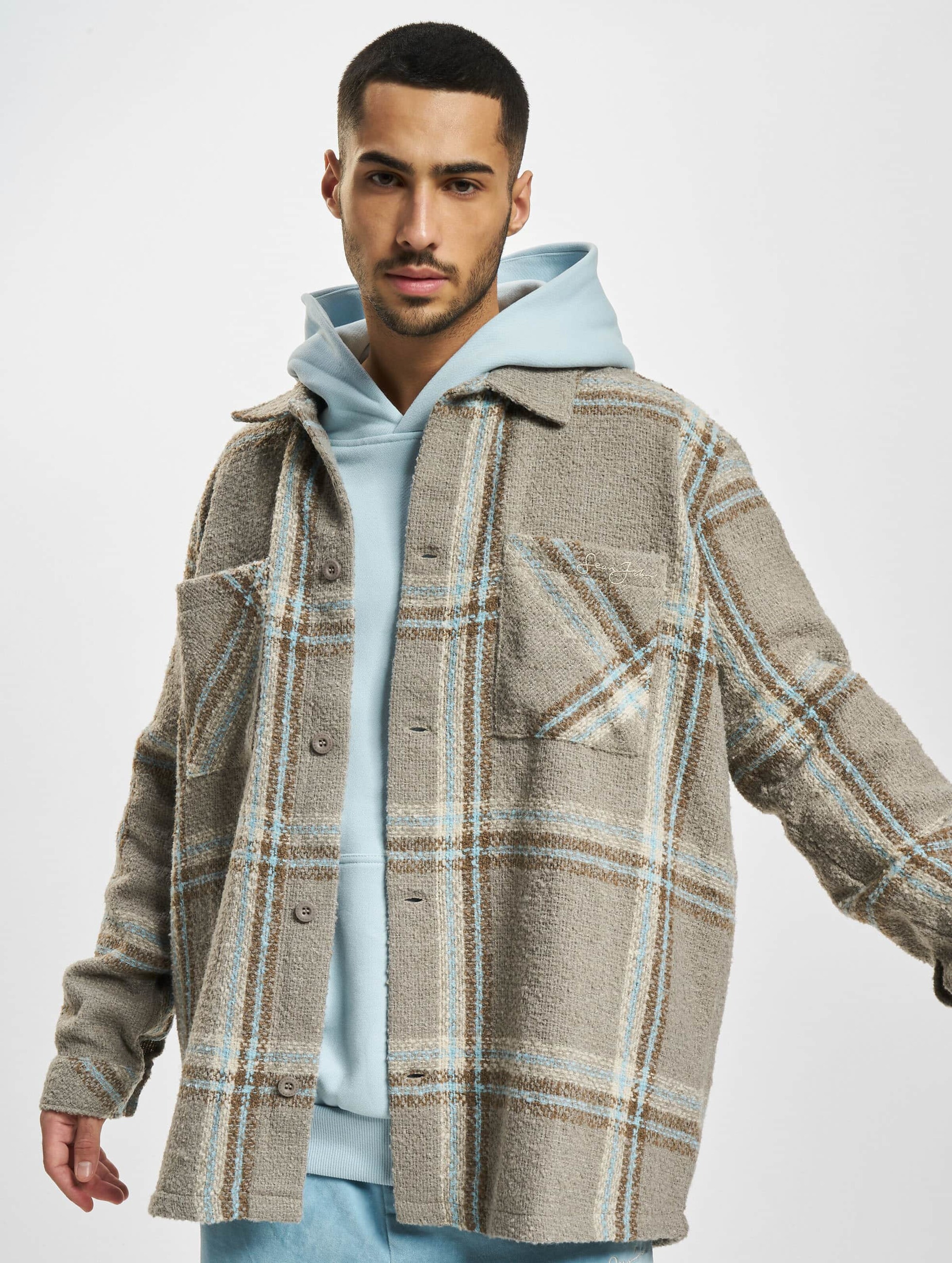 Sean John Script Logo BouclÃ© Overshirt