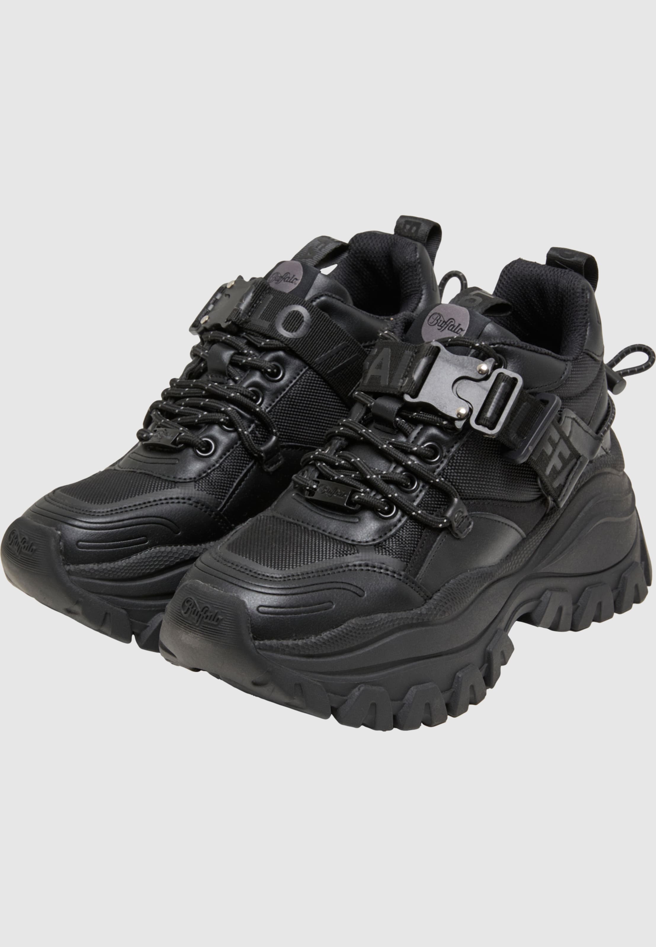 Buffalo LOLA LACE UP COM LO - VEGAN NAPPA/NYLON
