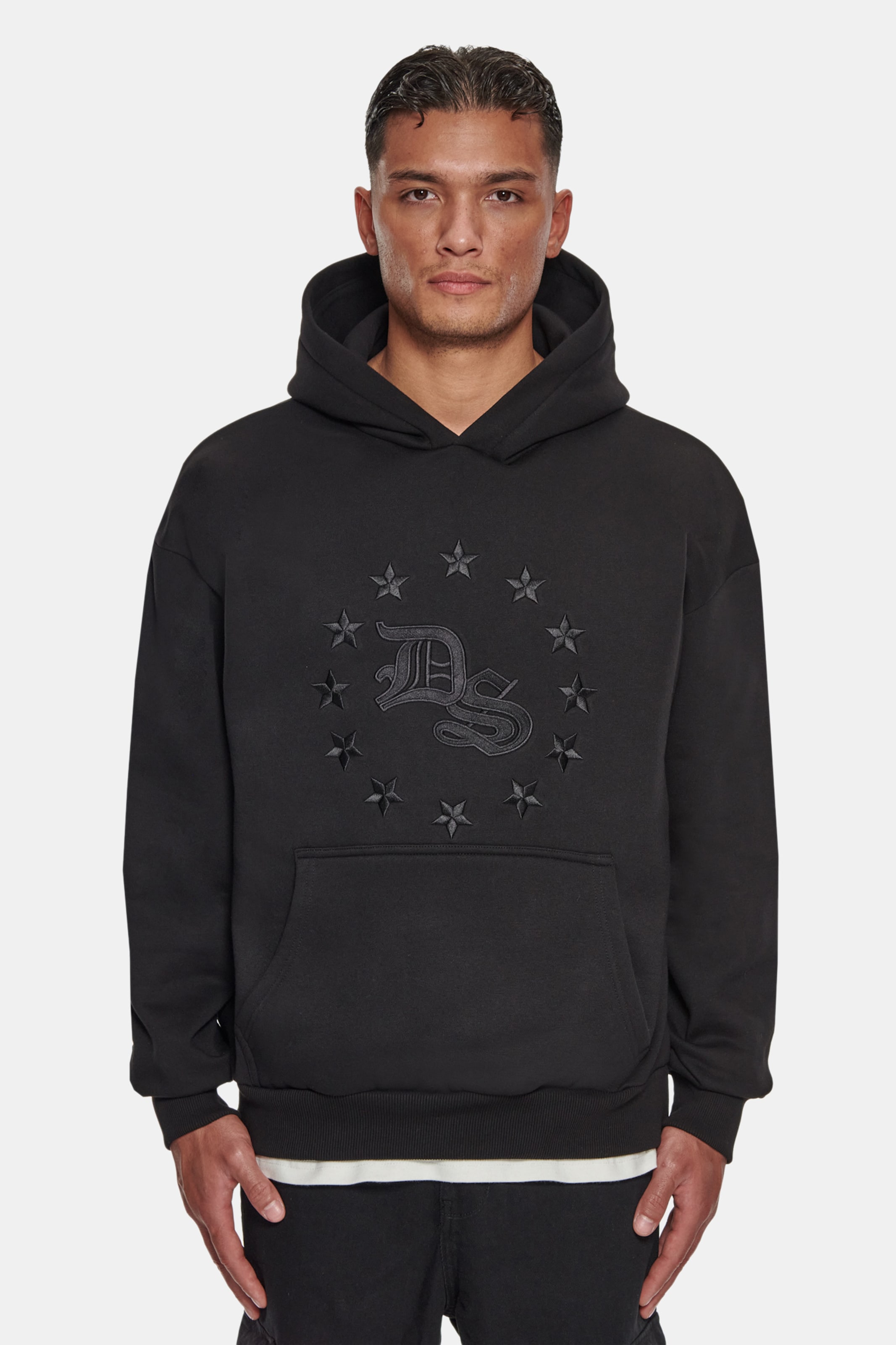 Dropsize Heavy Oversize Star Circle Hoodie