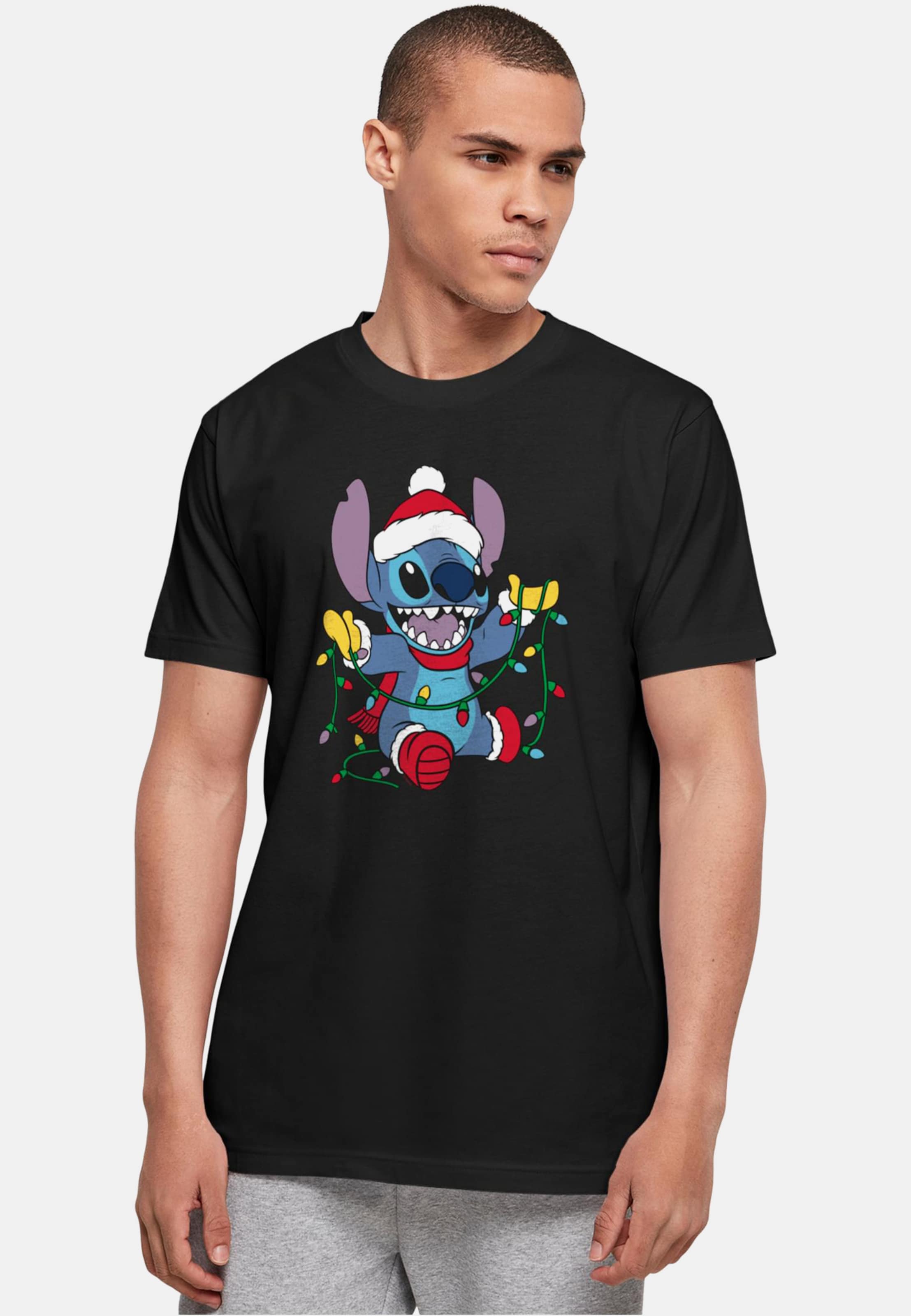 Absolute Cult Lilo And Stitch - Christmas Lights Basic T-Shirt