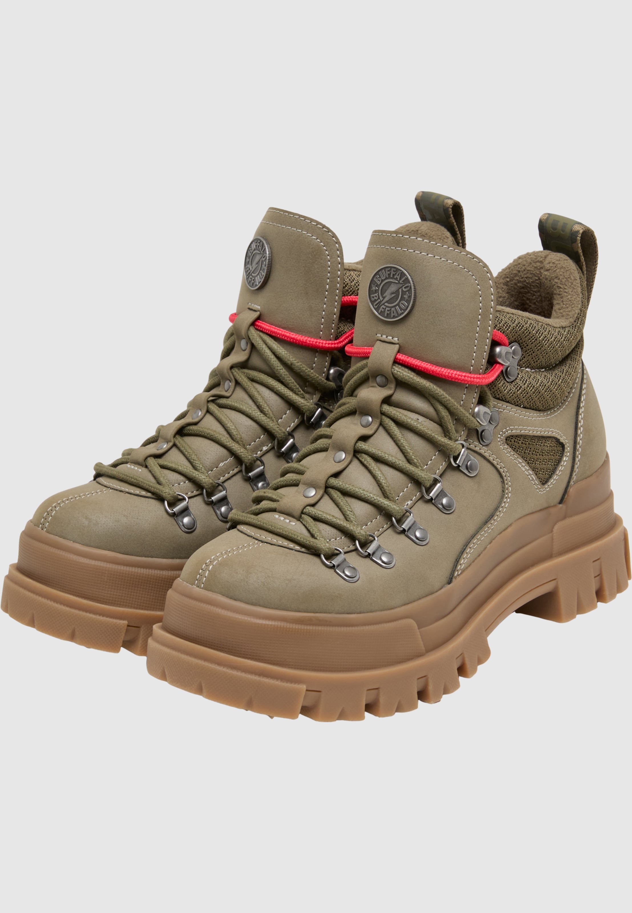 Buffalo ASPHA LACE UP HIKE - VEGAN NUBUCK/MESH