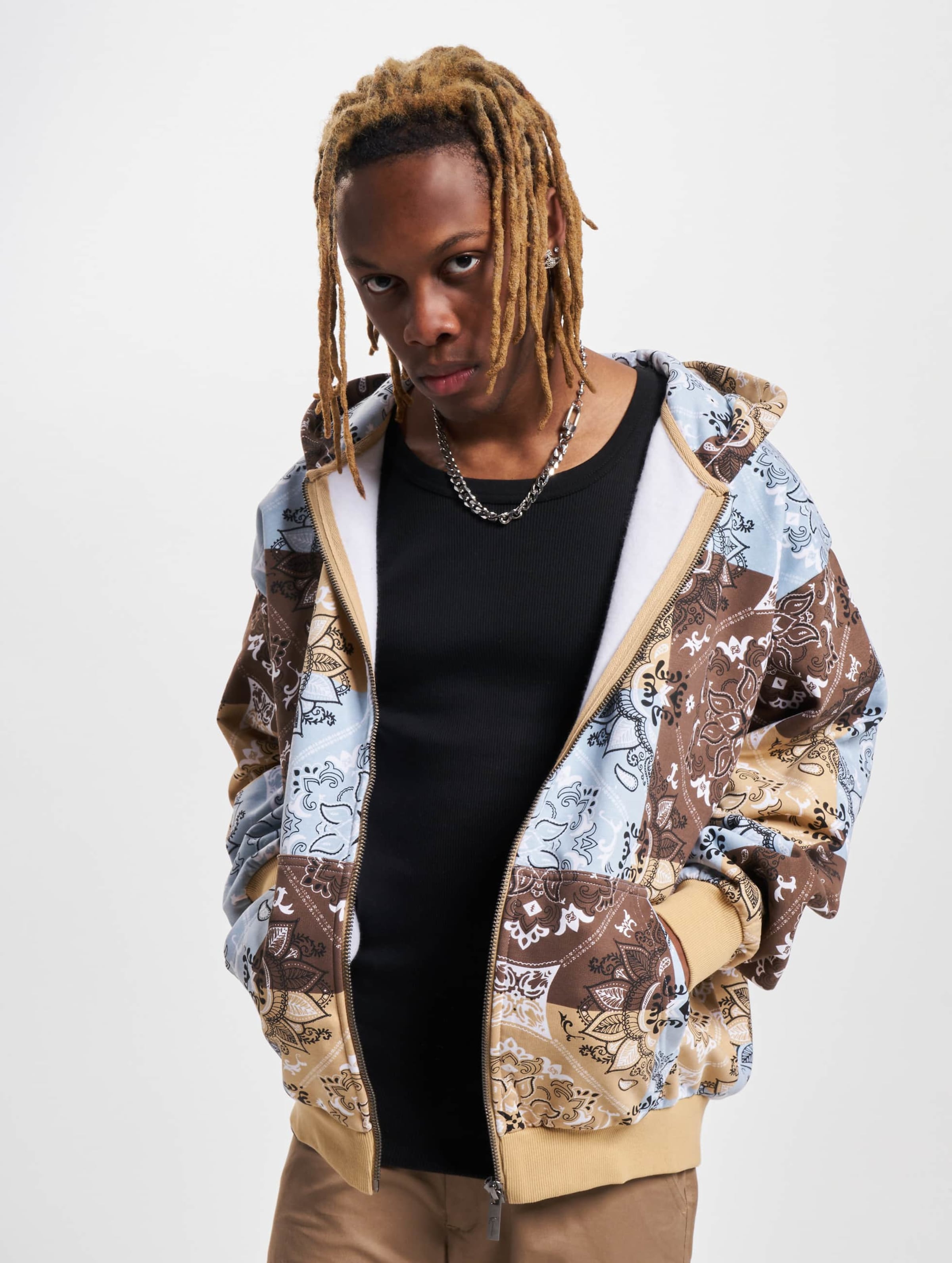 Karl Kani KK Chest Signature Os Paisley Full Zip Hoodie