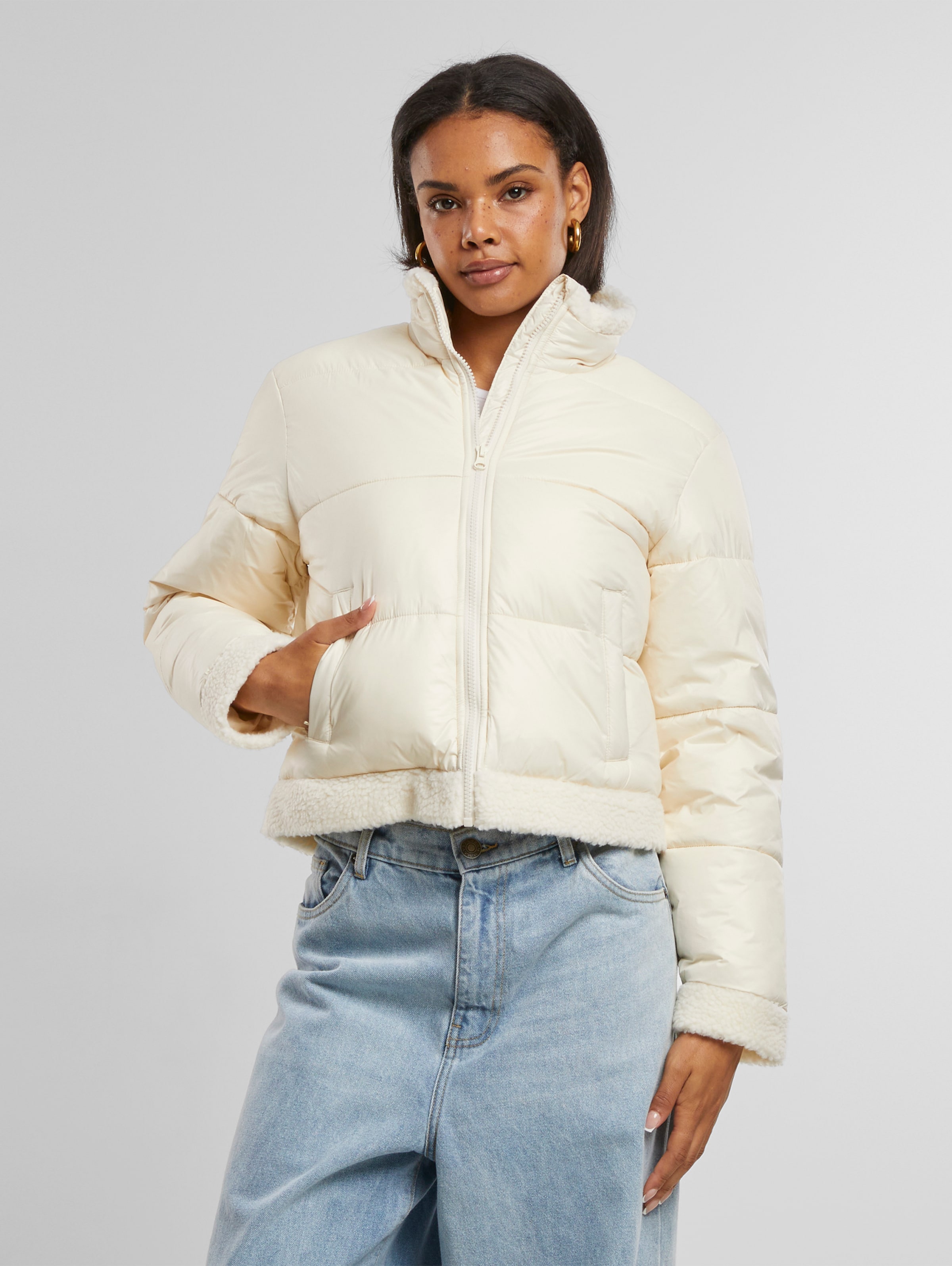 Urban Classics Ladies Recycled Shiny Sherpa Puffer Jacket