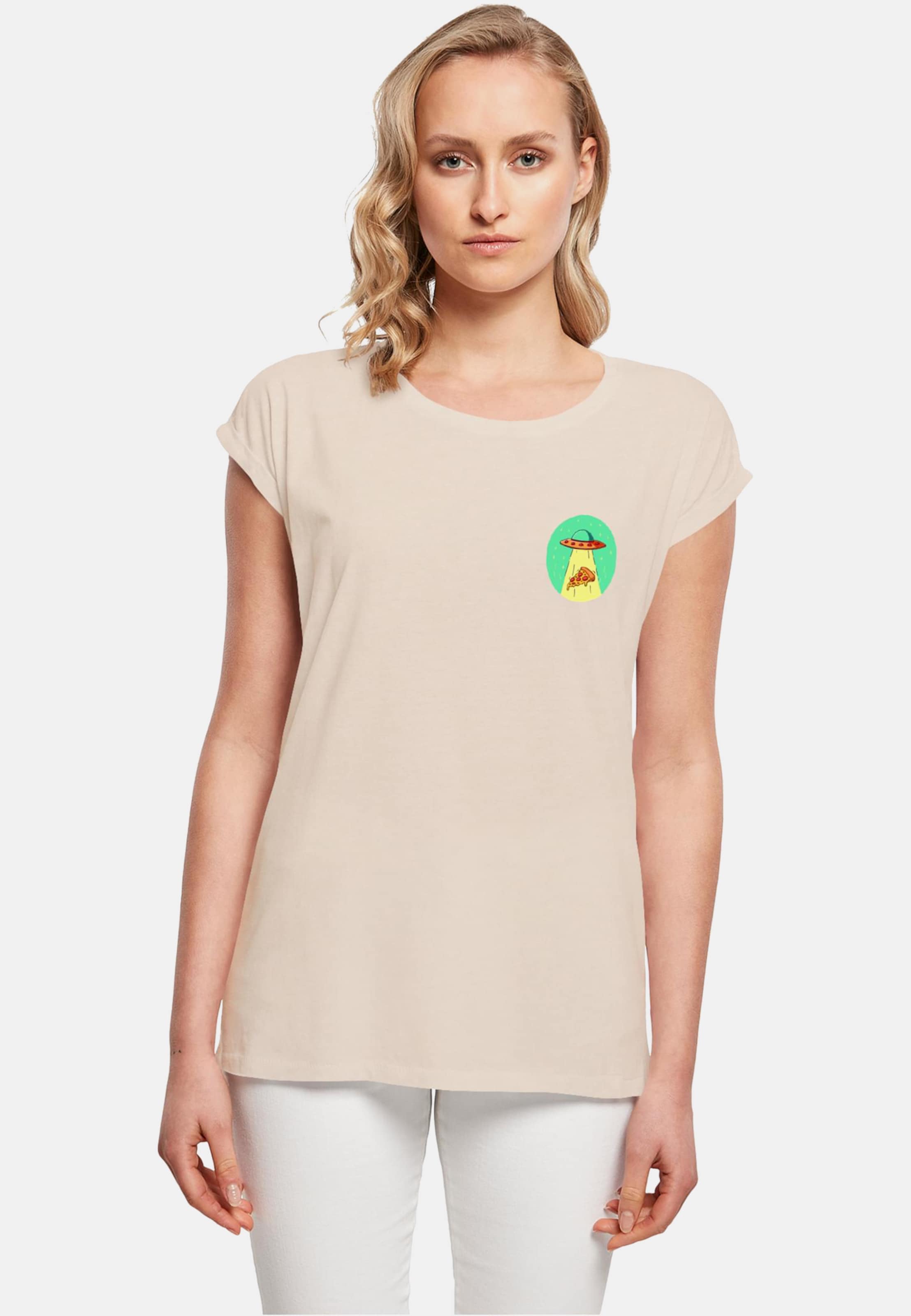 Mister Tee Ladies Ufo Pizza Extended Shoulder