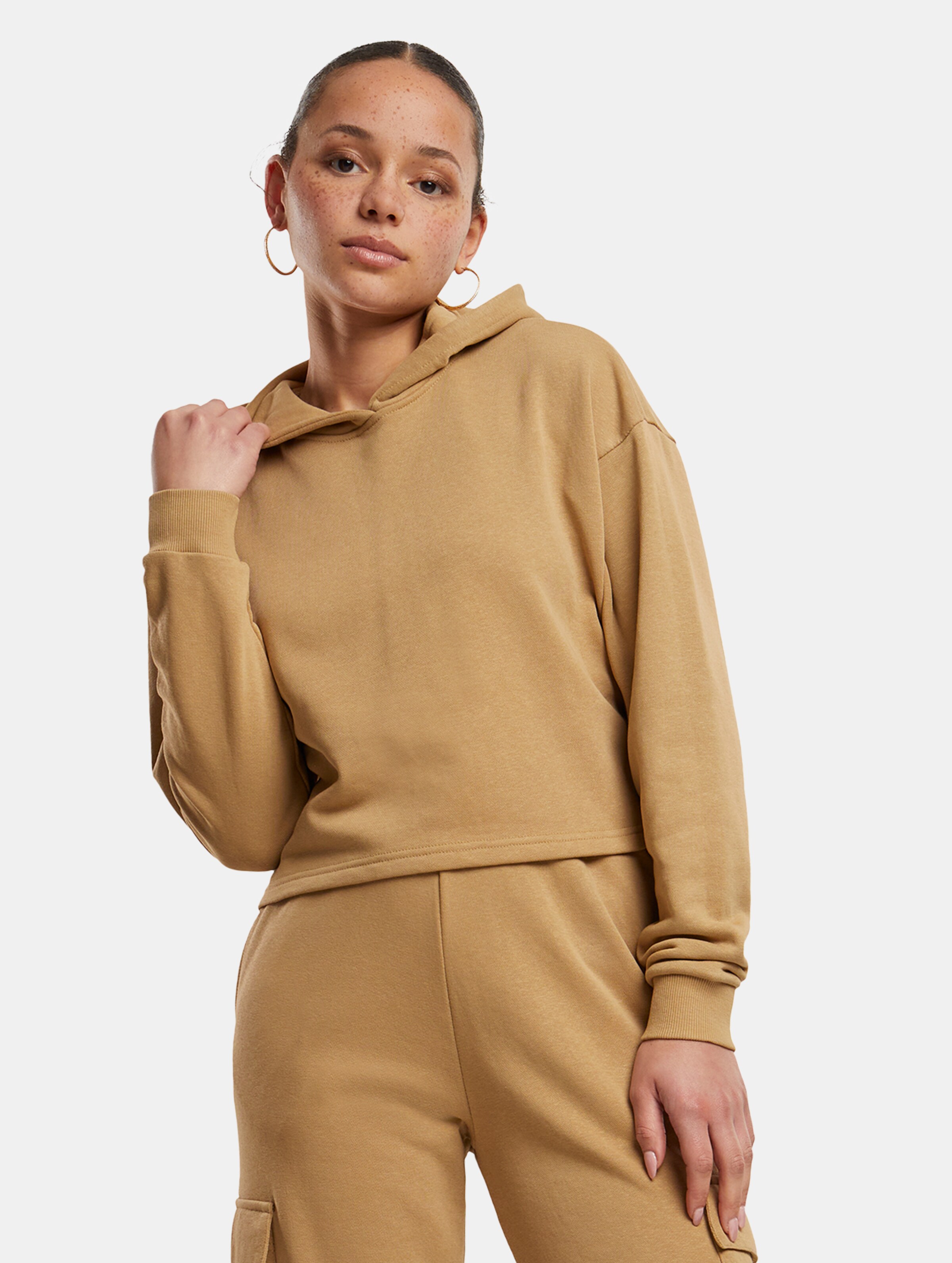Urban Classics Ladies Oversized Cropped Light Terry Hoodie