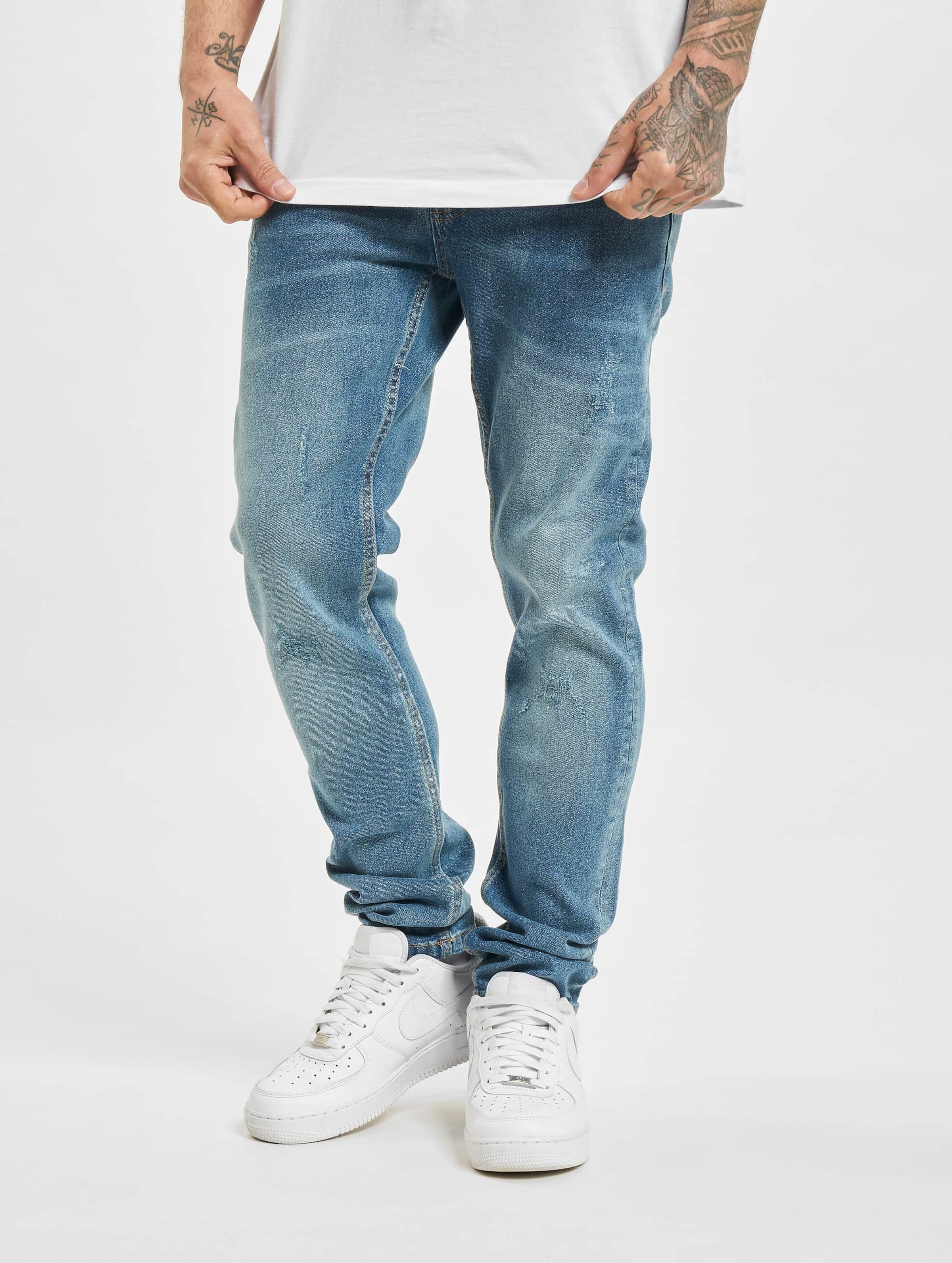 Denim Project Mr Red Light Destroy Slim Fit Jeans