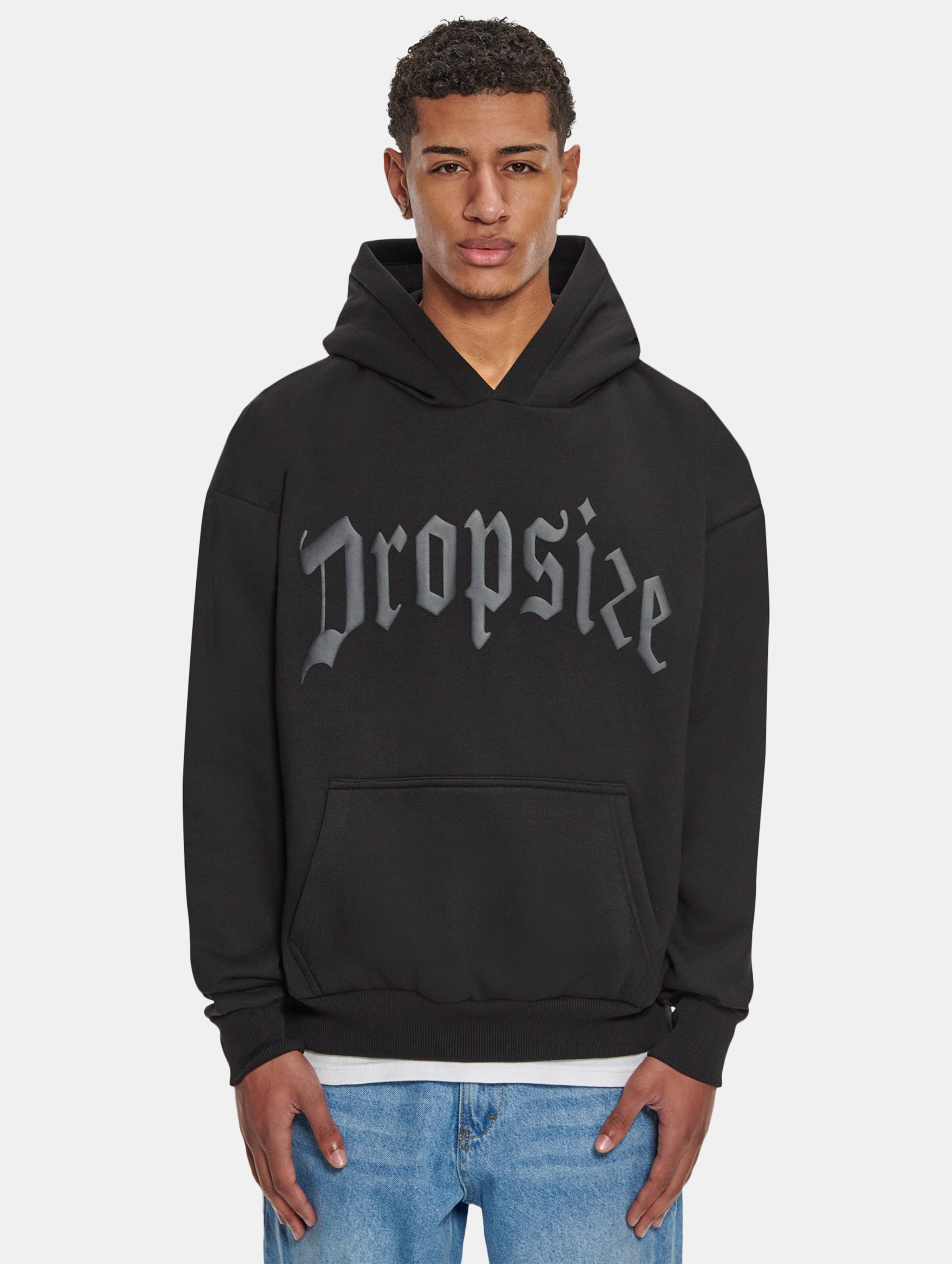 Dropsize Heavy Oversize Logo Puffer Print Hoodie