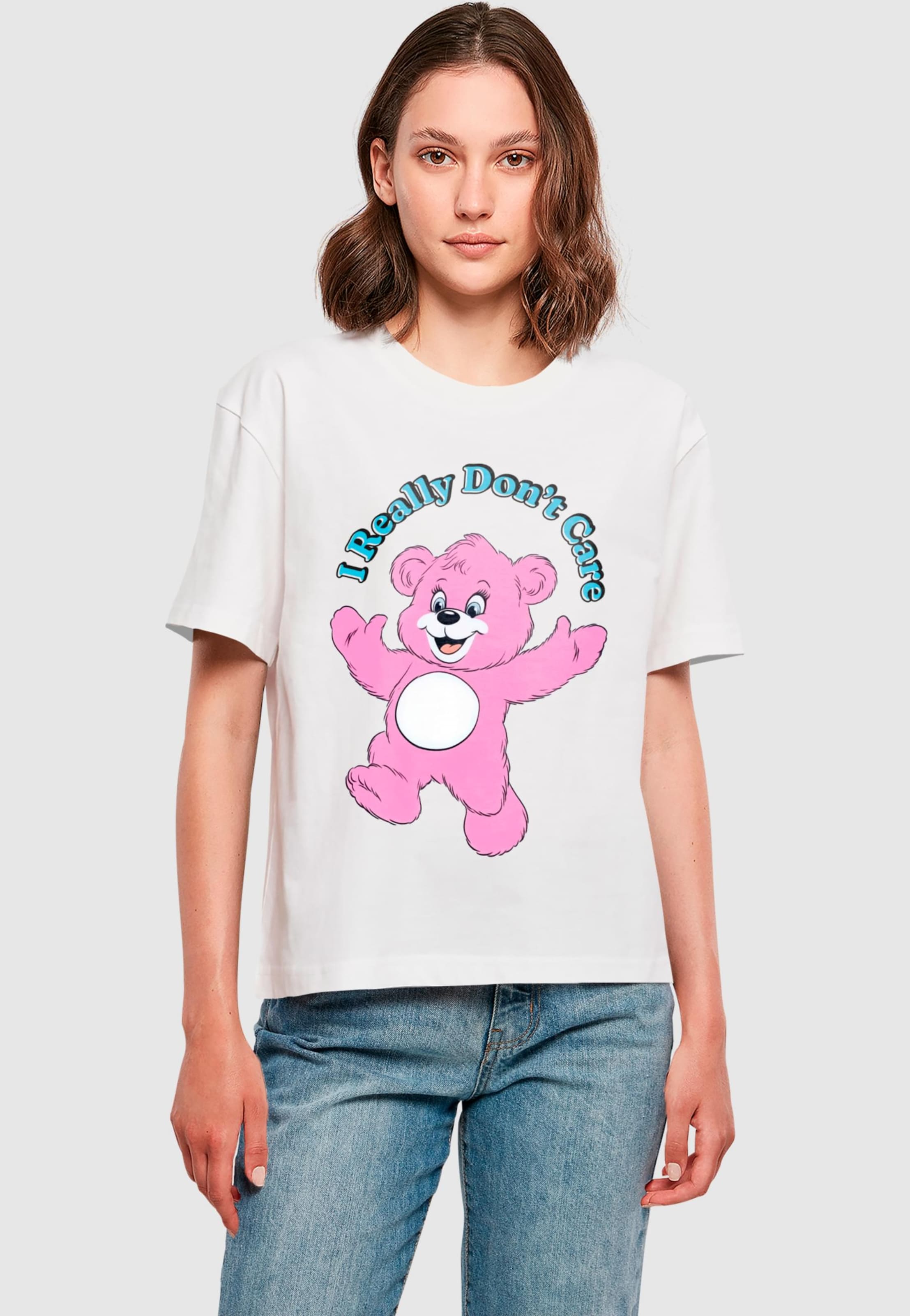 Miss Tee Really Don't Care Pink Bear