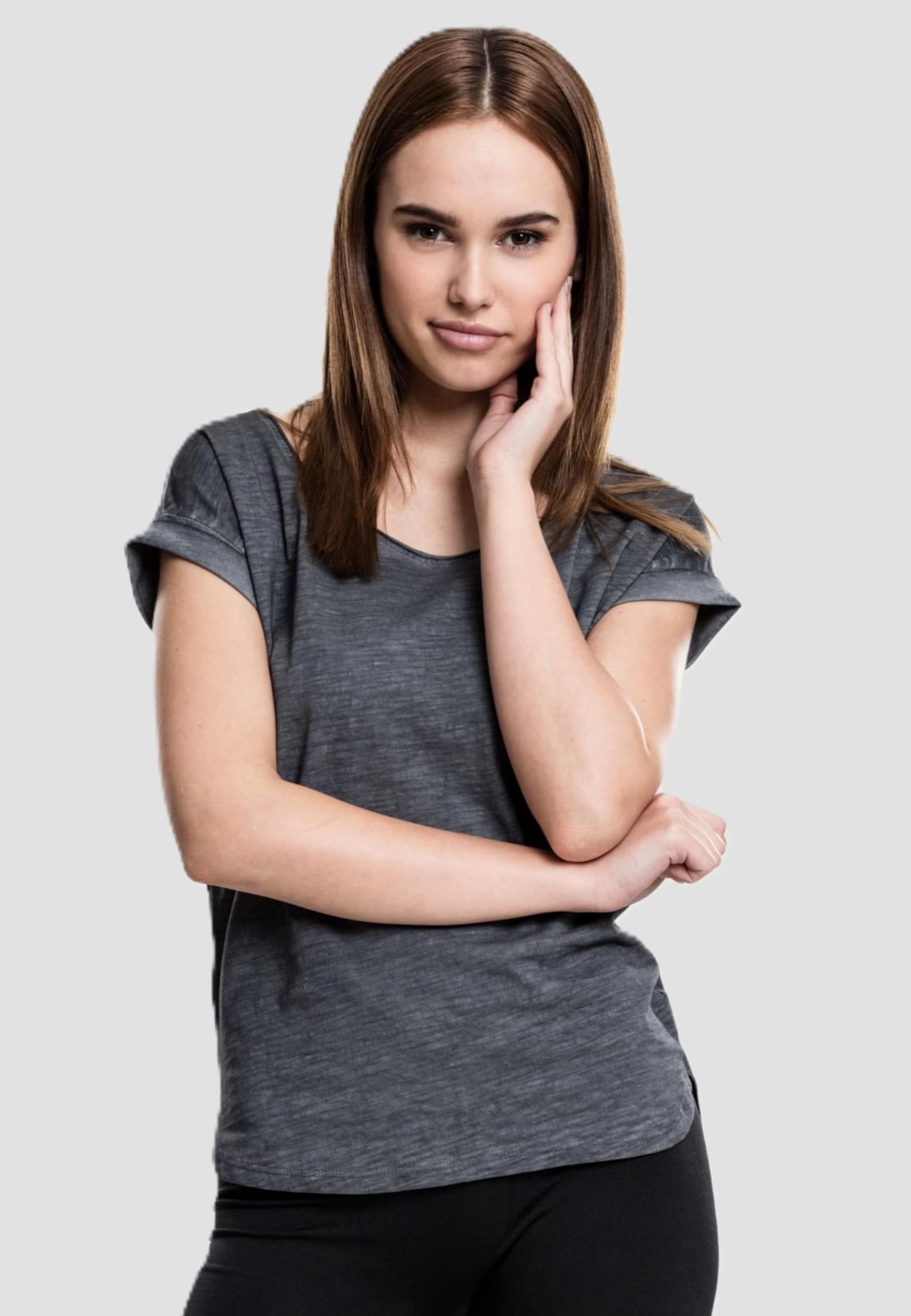 Urban Classics Ladies Long Back Shaped Spray Dye Tee