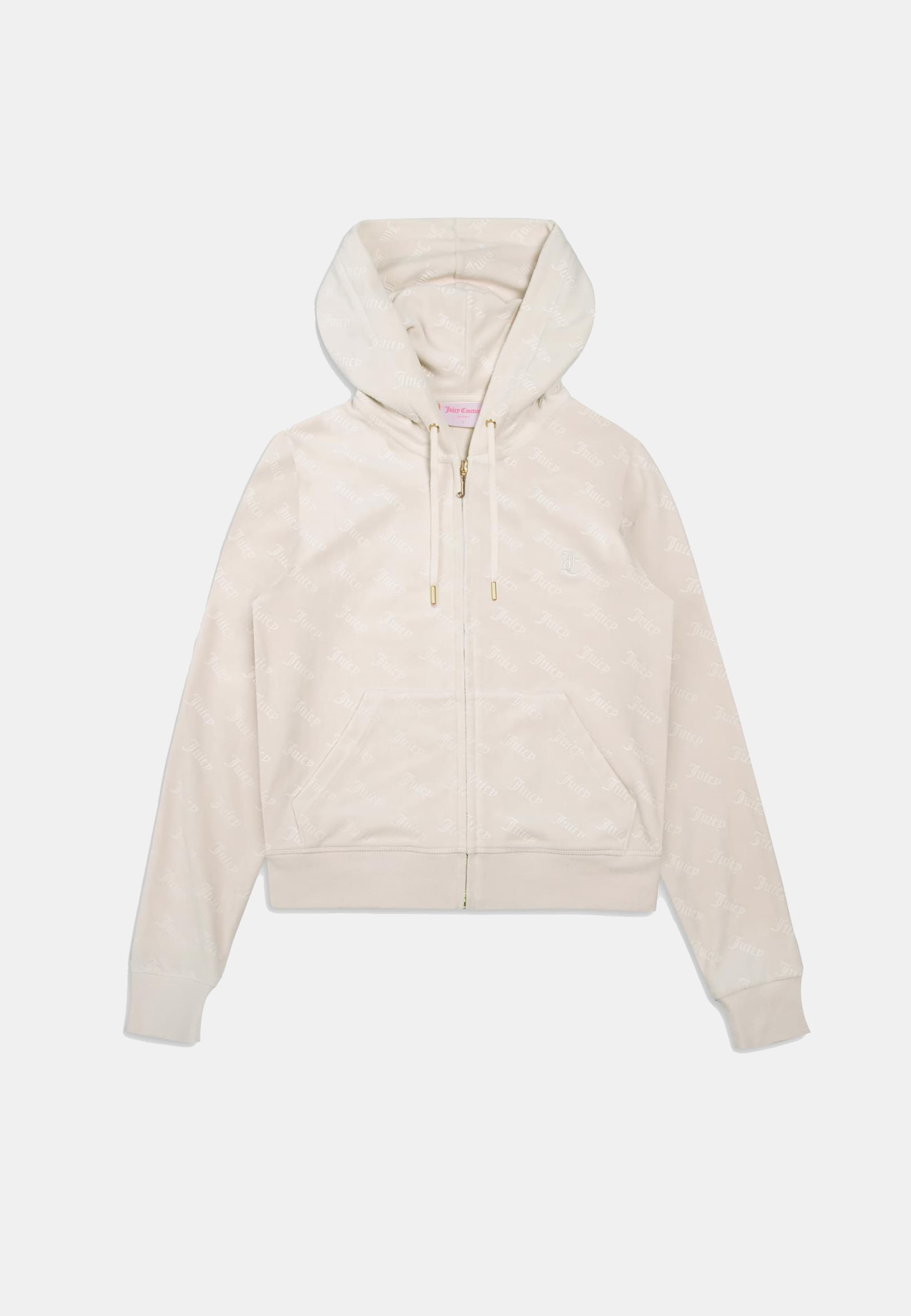 Juicy Couture GIGI DEBOSSED VELOUR ZIP HOODIE