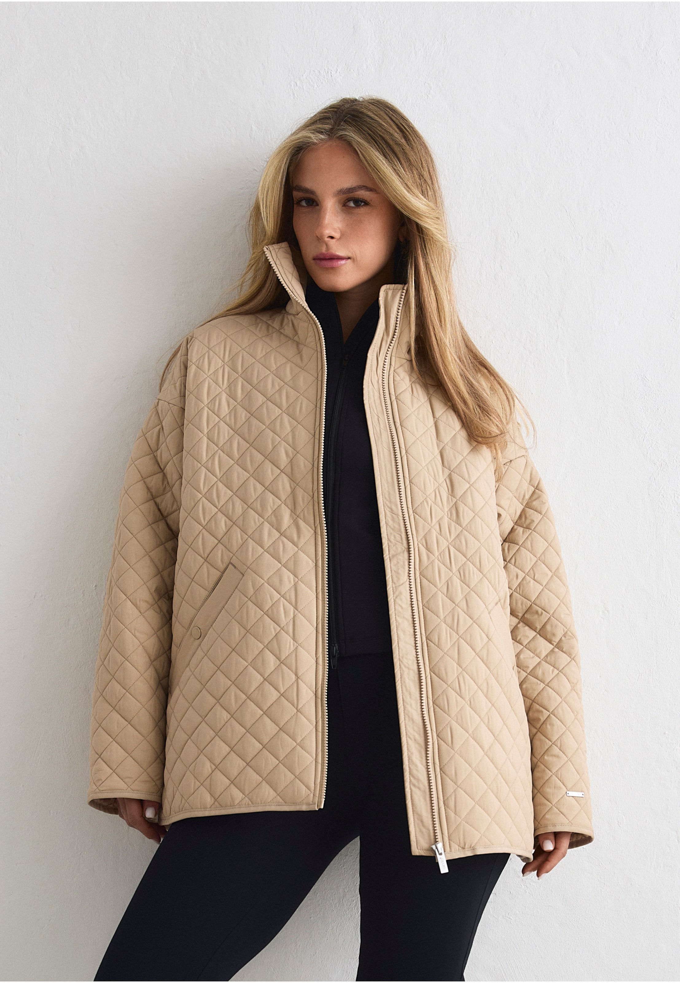 aimn Oversized Quilted Jacket