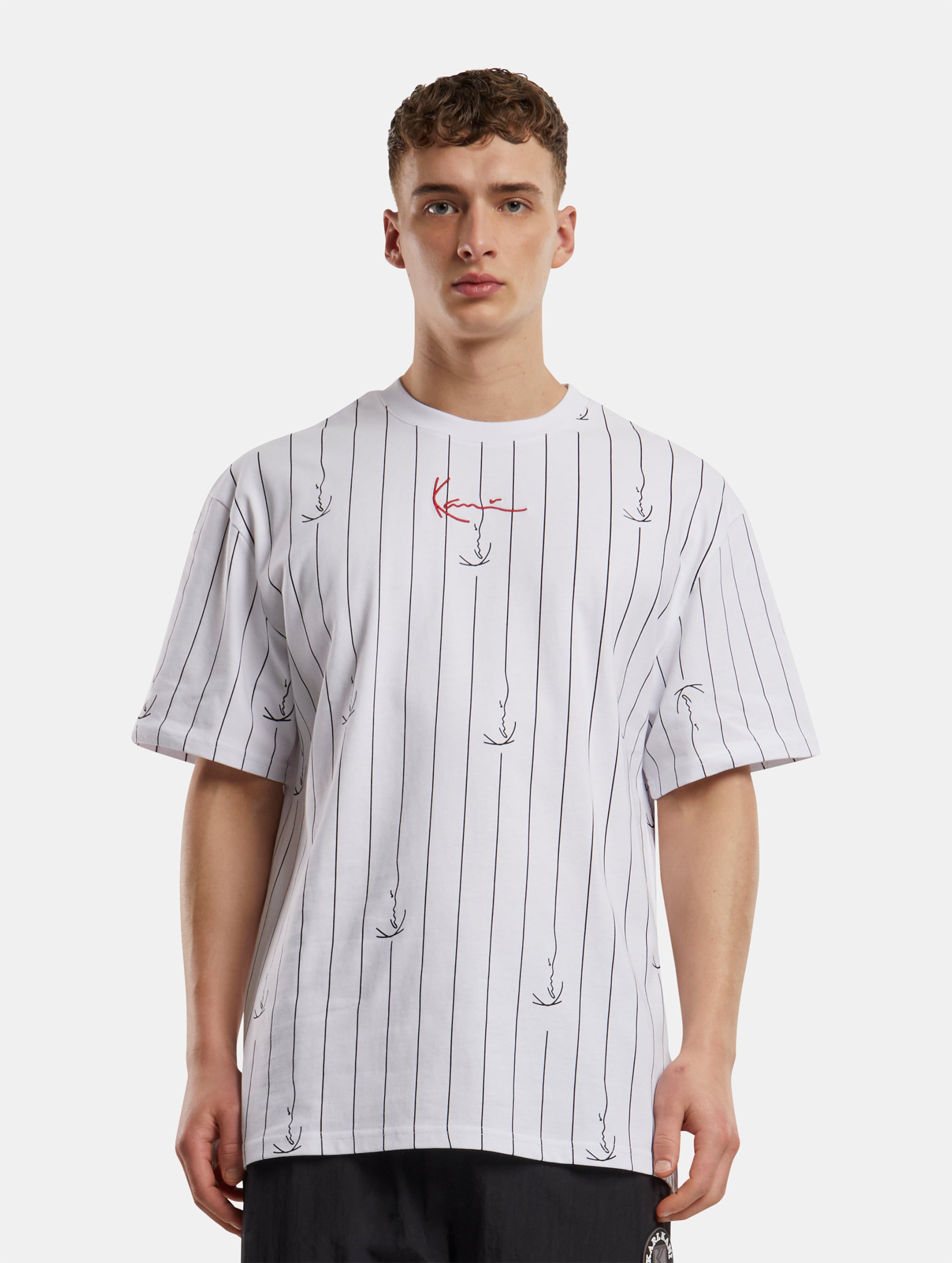 Karl Kani Small Signature Logo Prinstripe T-Shirt