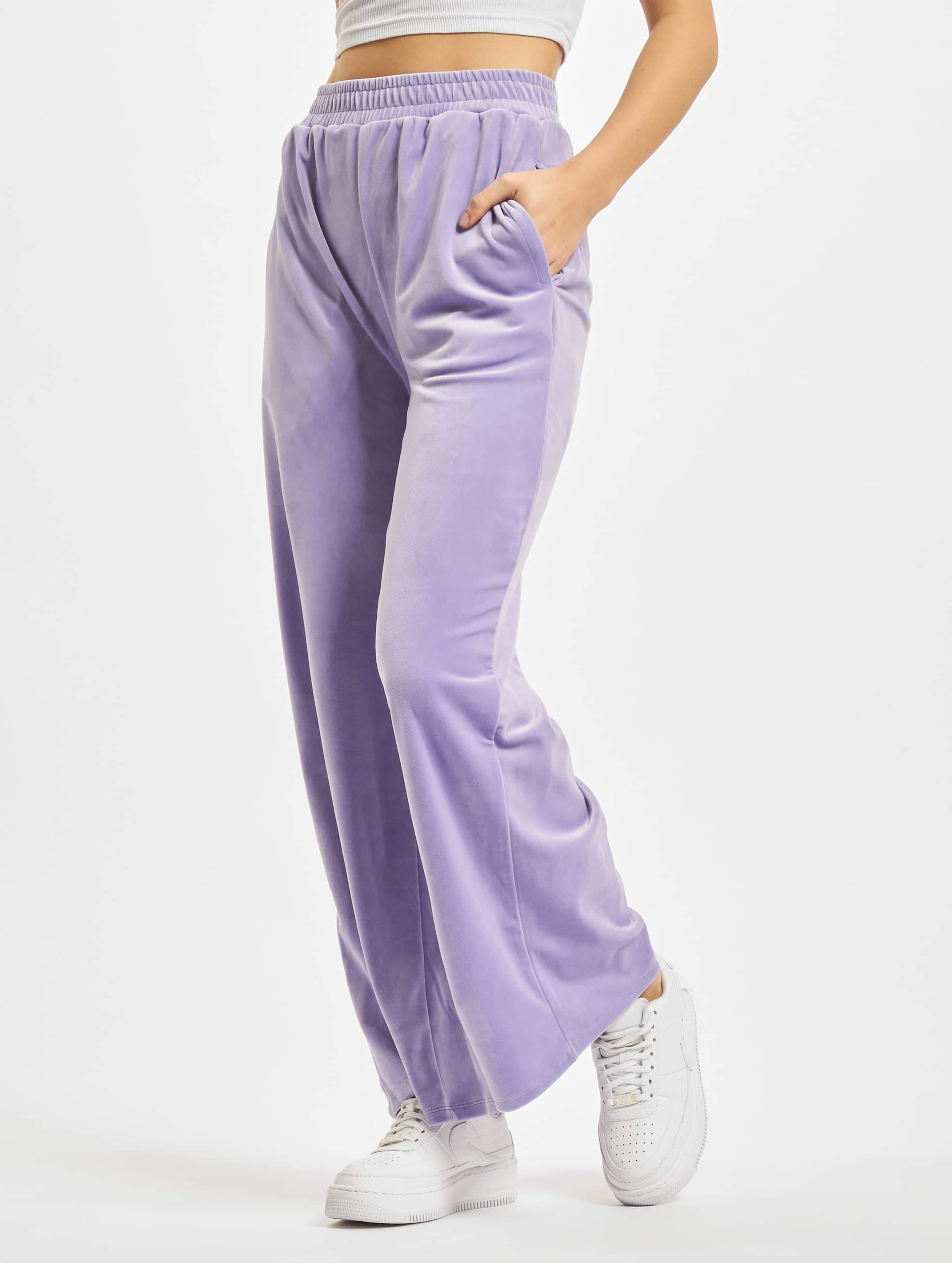 Urban Classics Ladies High Waist Straight Velvet Sweatpants