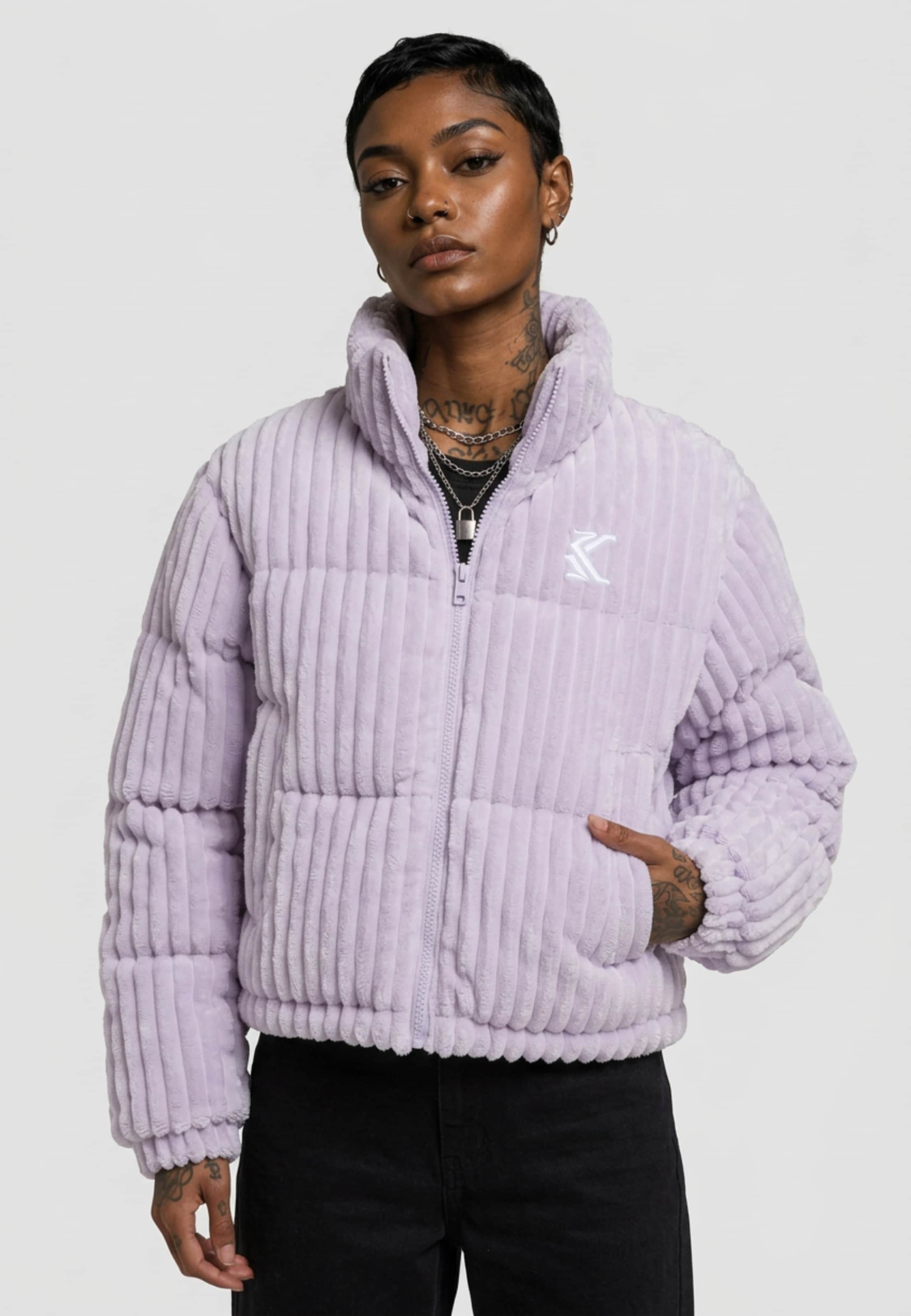 Karl Kani Original Fuzzy Corduroy Short Puffer Jacket