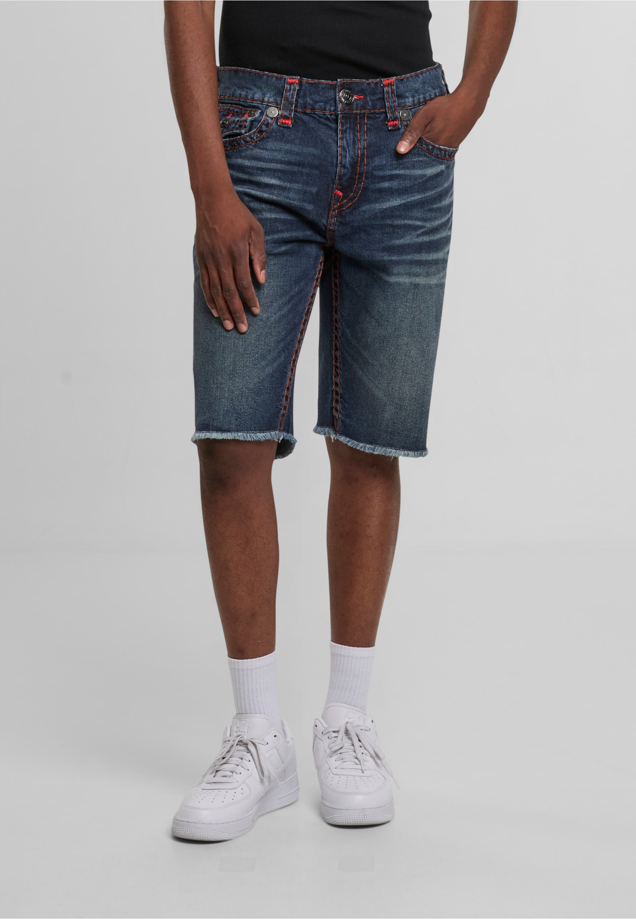 True Religion RICKY SUPER T SHORT FLAP 1/2” RAW HEM