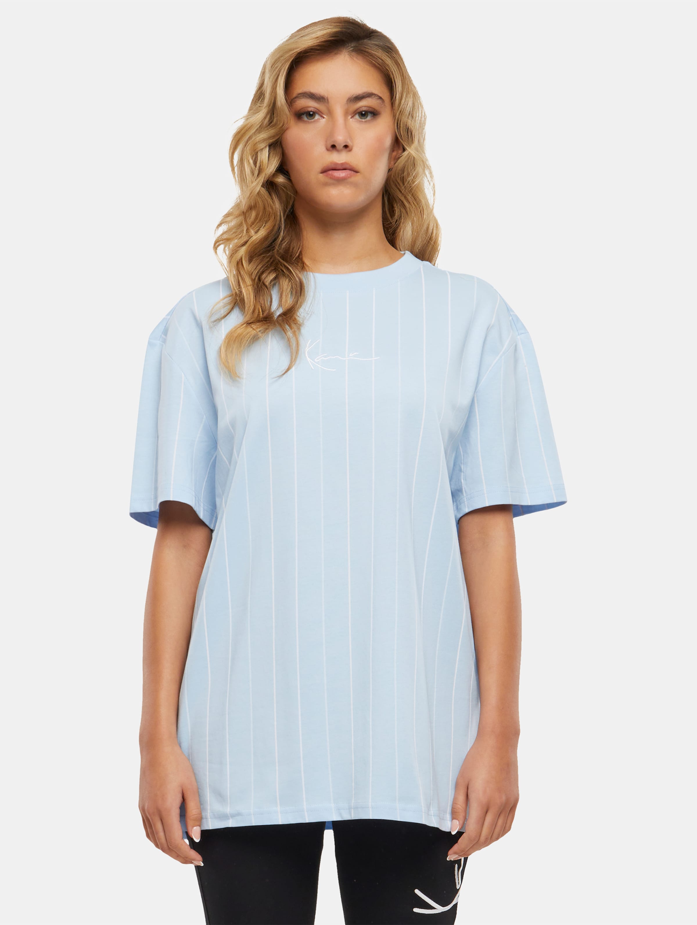 Karl Kani Small Signature Tonal Pinstripe Oversized T-Shirt