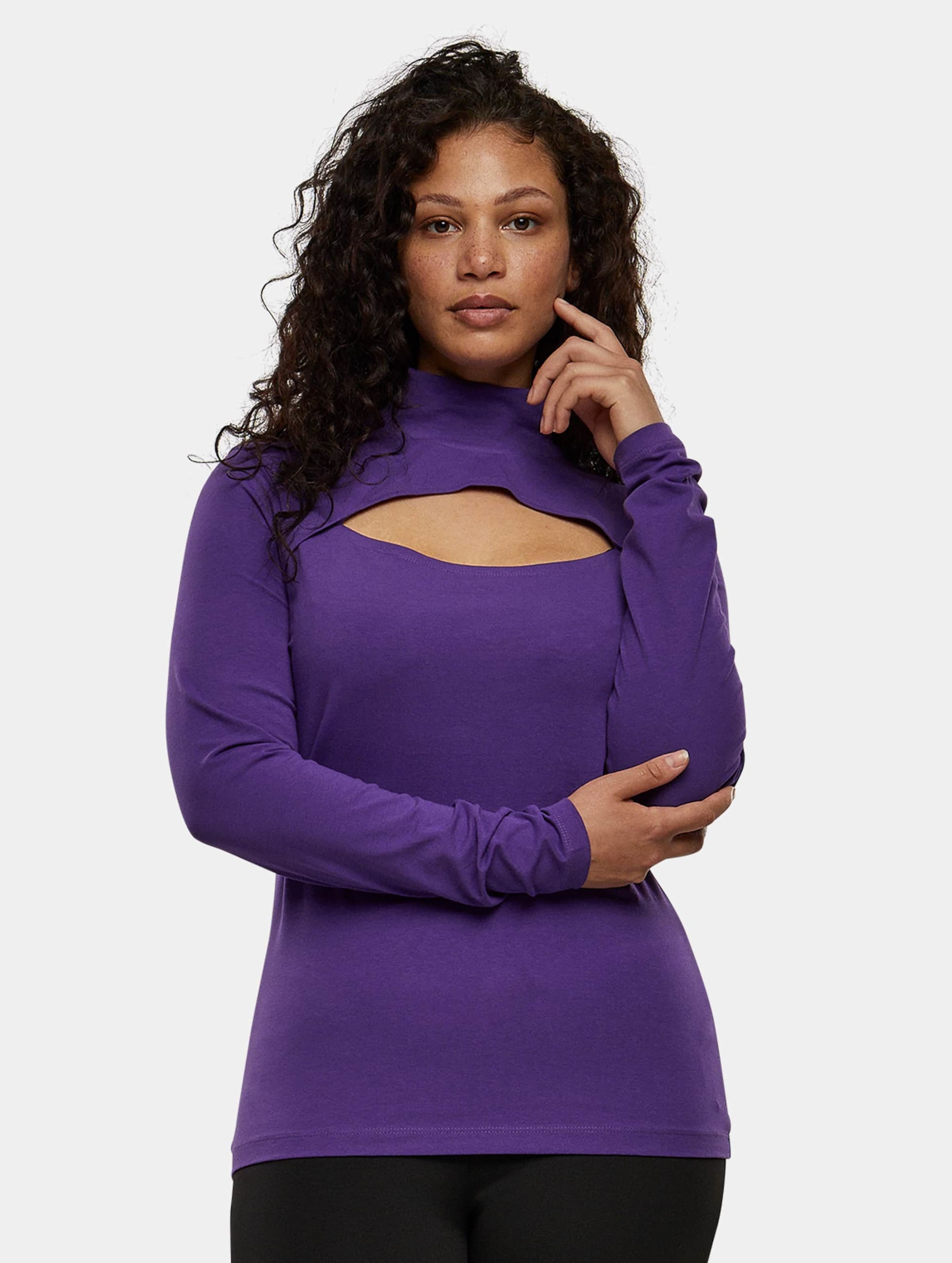 Urban Classics Ladies Cut Out Turtleneck Longsleeve