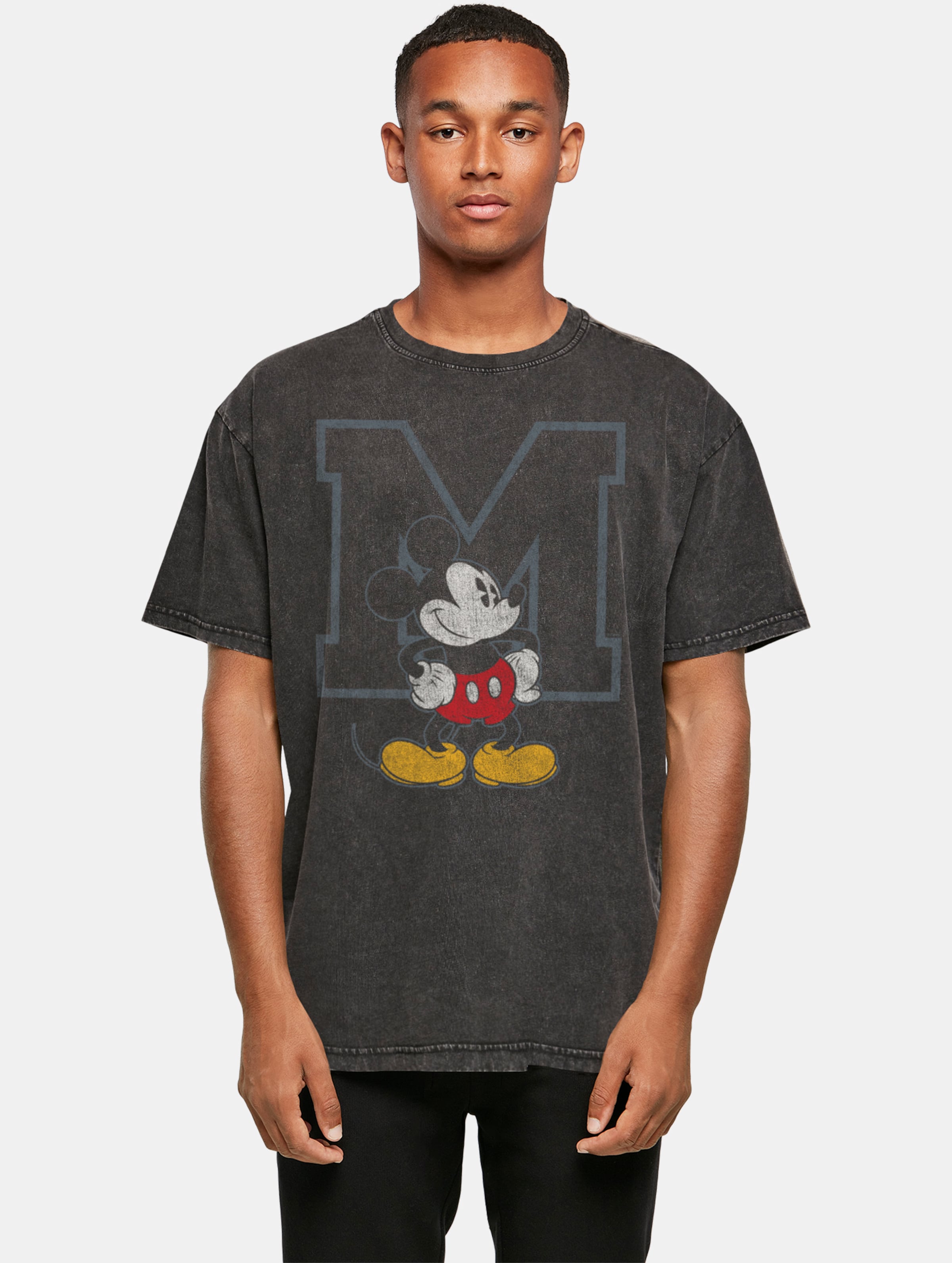 Absolute Cult Mickey Mouse - Classic M Acid Washed Oversize Tee
