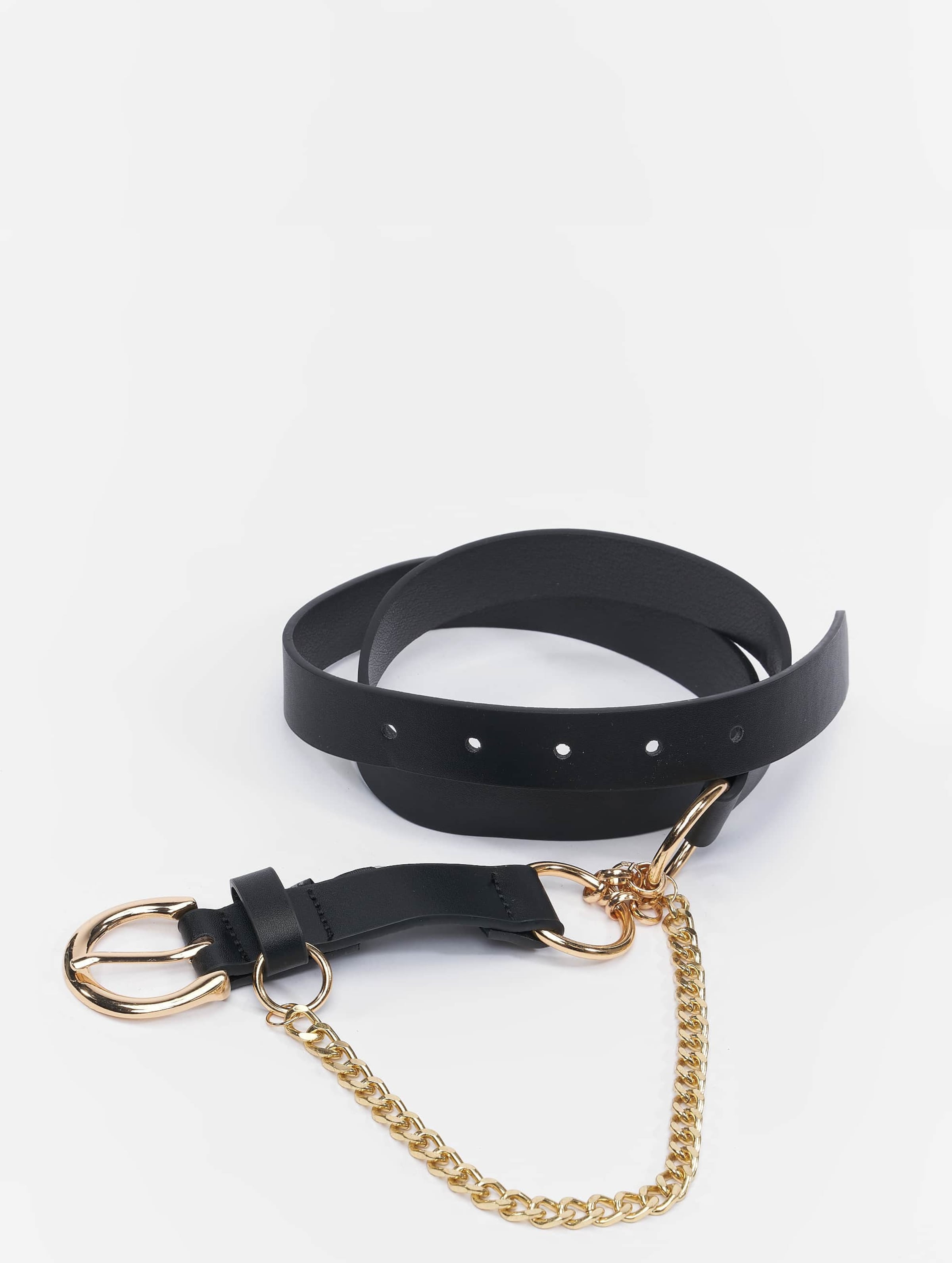 Urban Classics Synthetic Leather Belt With Chain