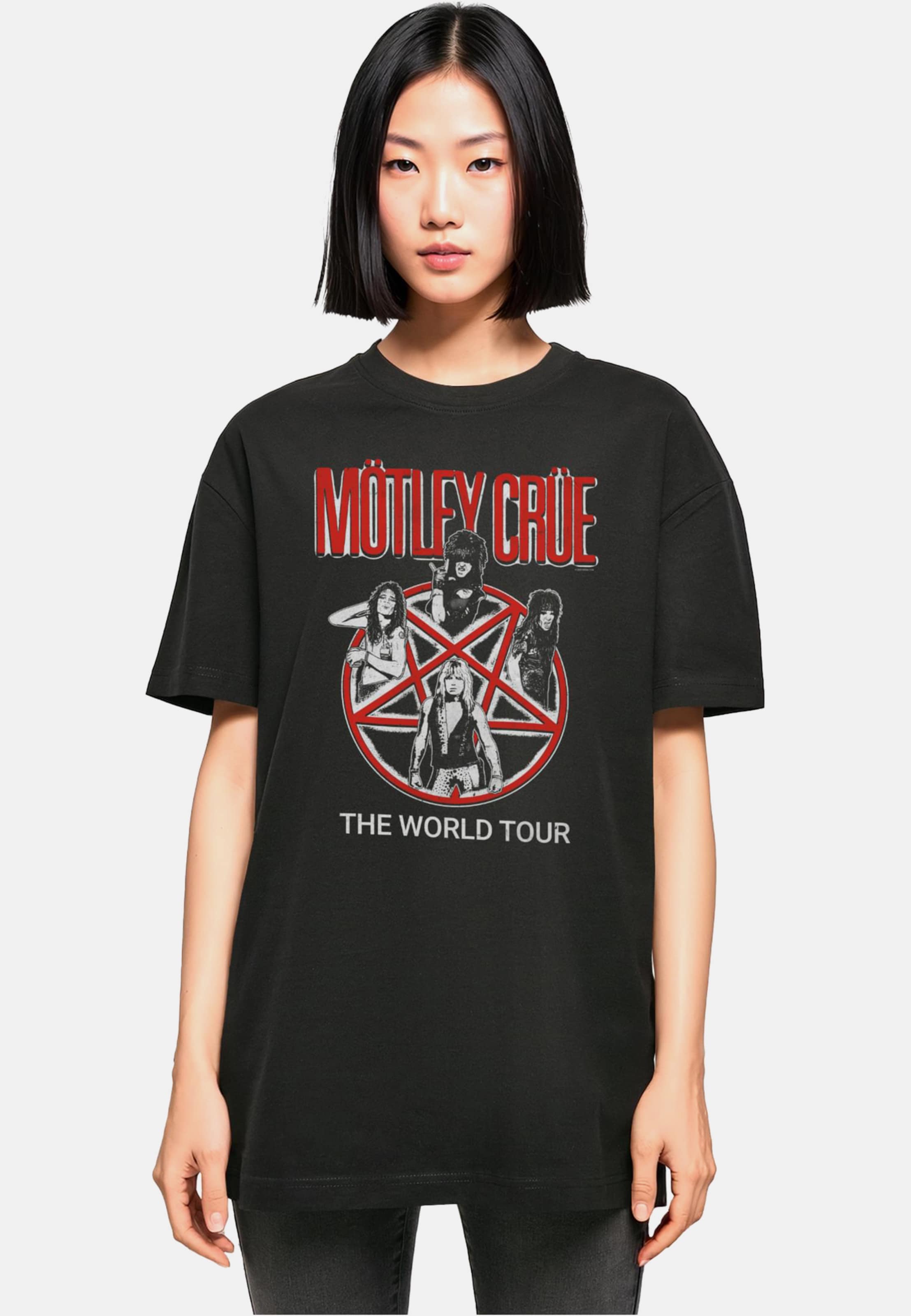 Merchcode Ladies Motley Crue - Vintage World Tour Oversized Boyfriend Tee