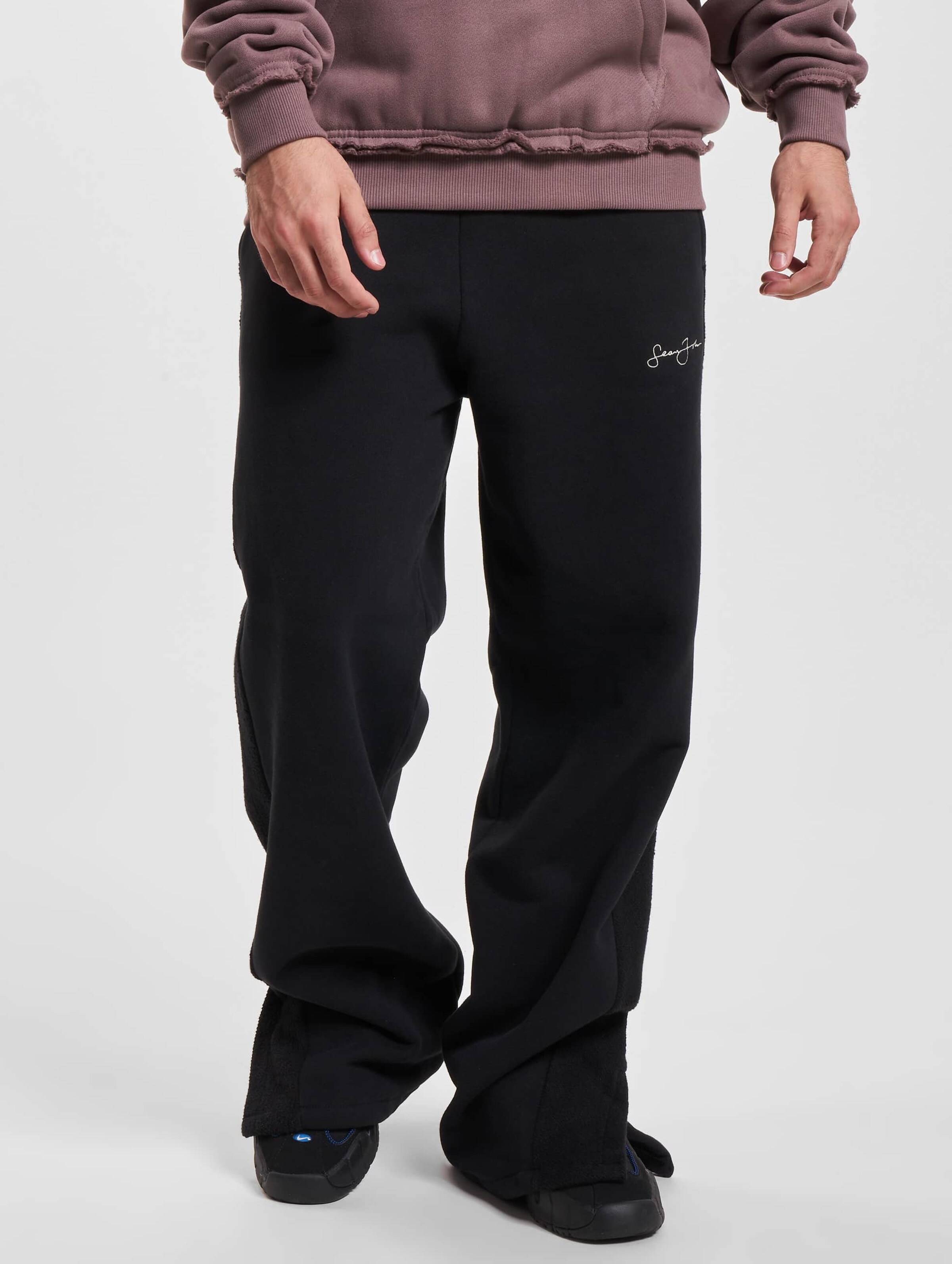Sean John JM233-005-2 SJ Script Logo Back Slit Sweatpants