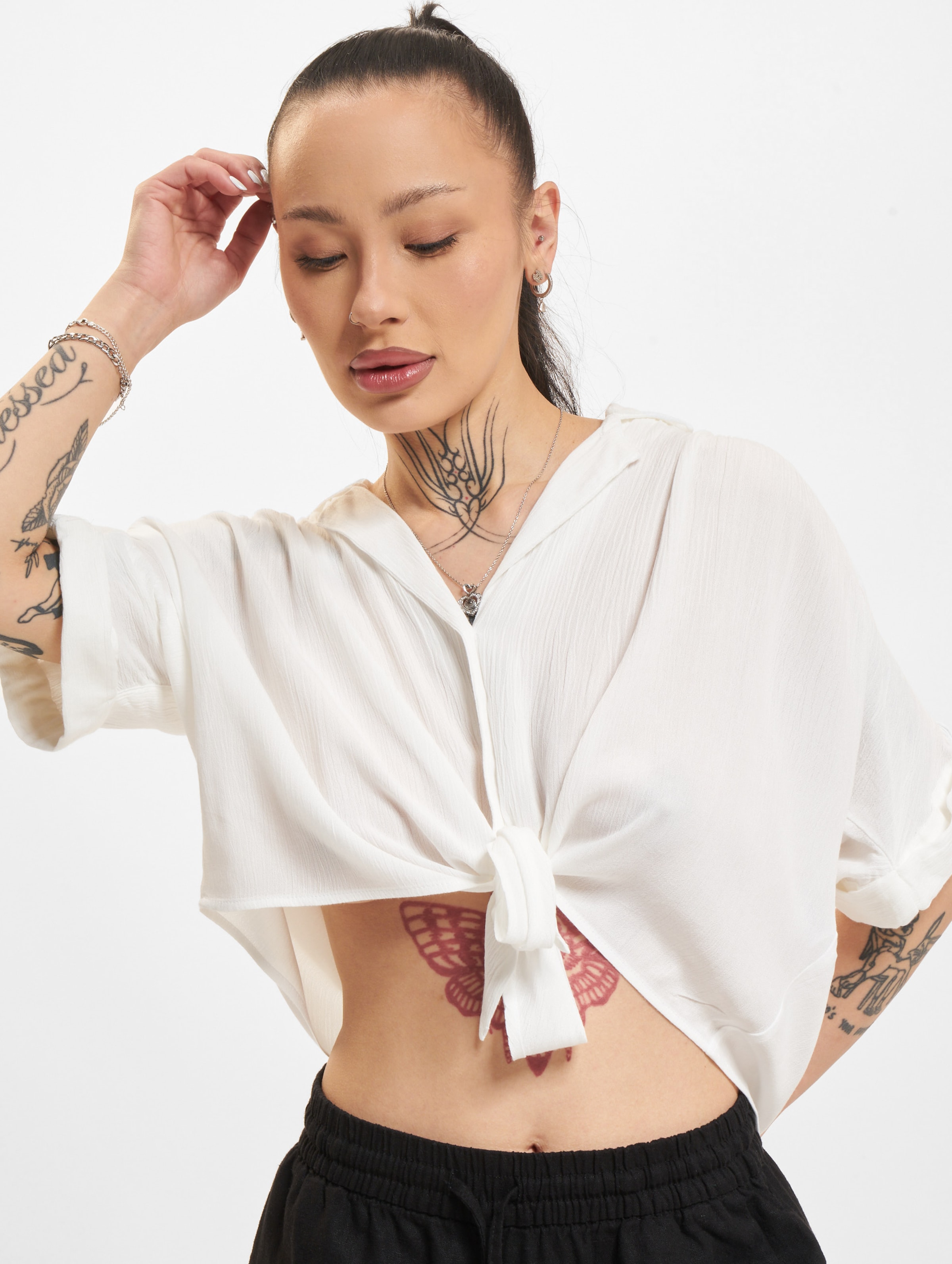 Only Paula Life Short Sleeve Woven Tie Shirt