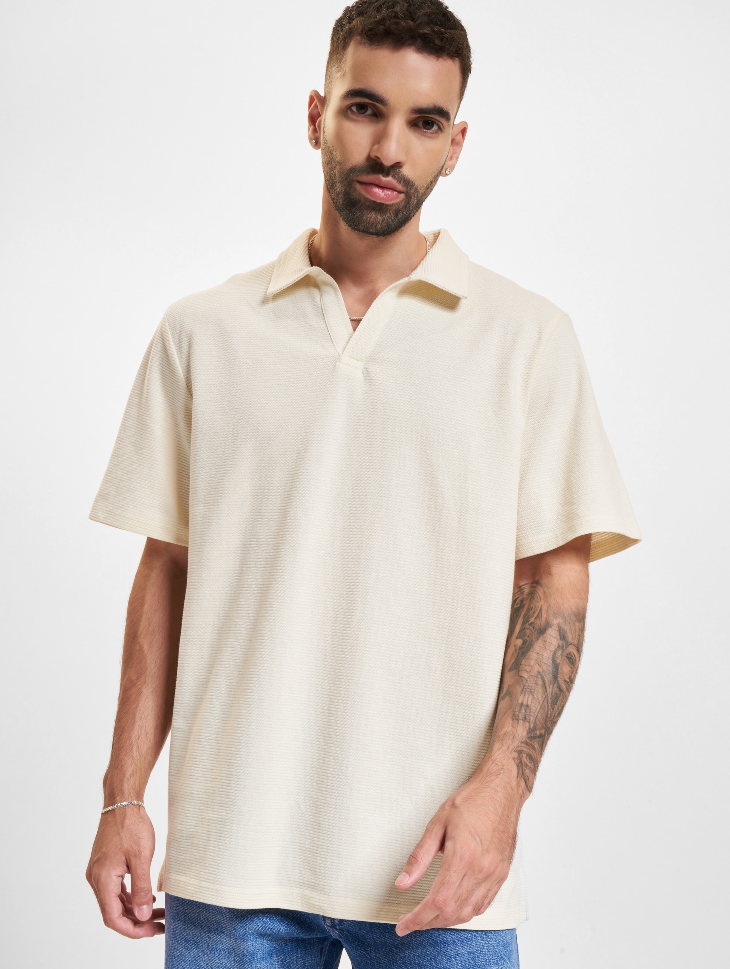 Jack & Jones Jersey Structured Splitneck Poloshirt