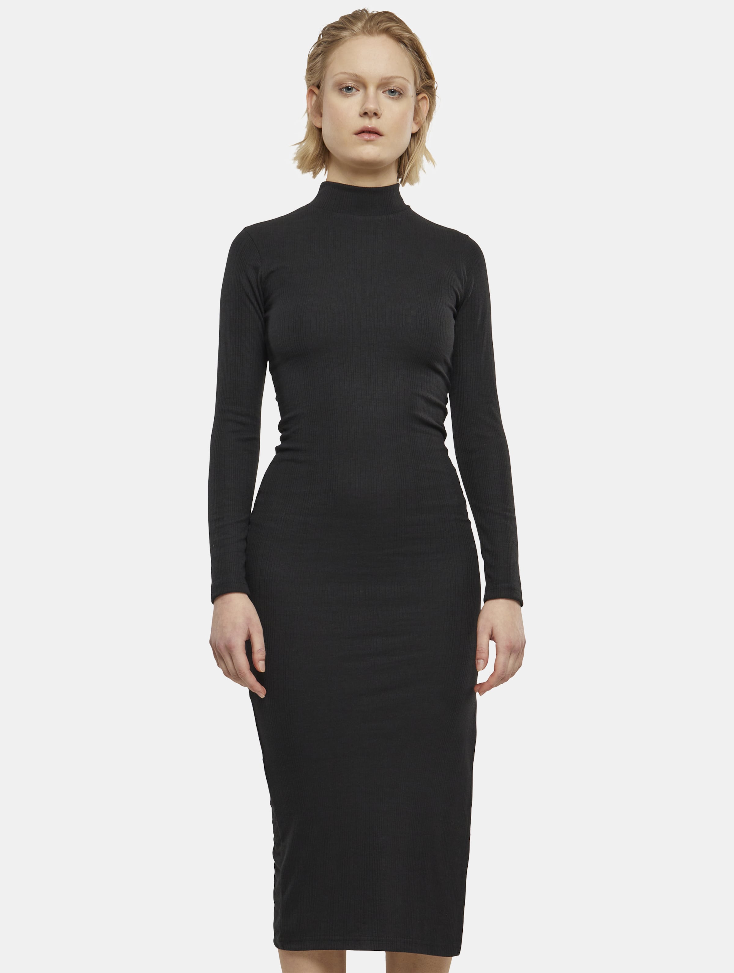 Urban Classics Rib Longlseeve Mockneck Kleid